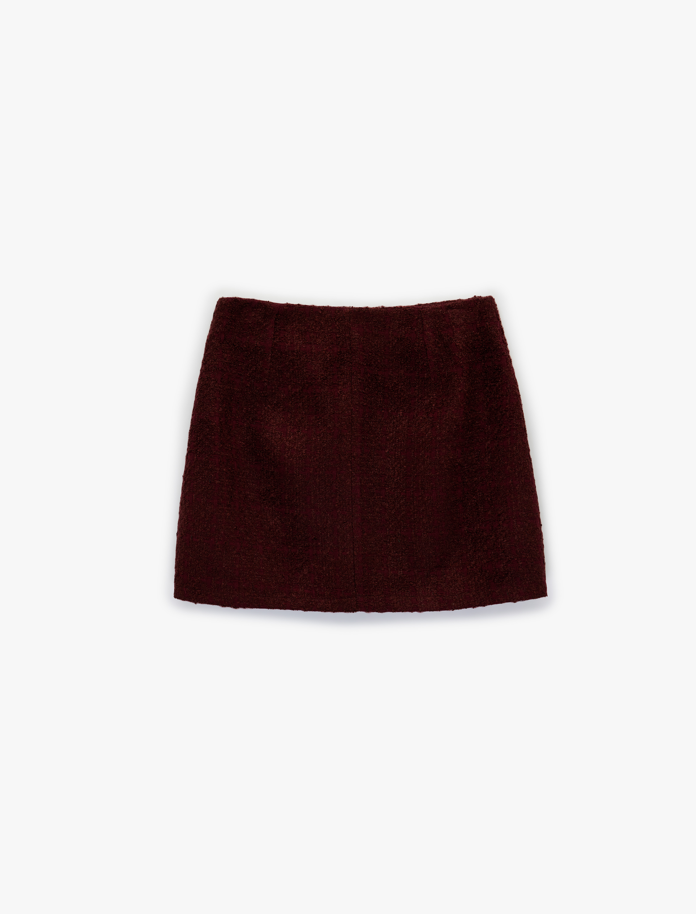   Yüksek Bel Cep Detaylı A Kesim Mini Etek