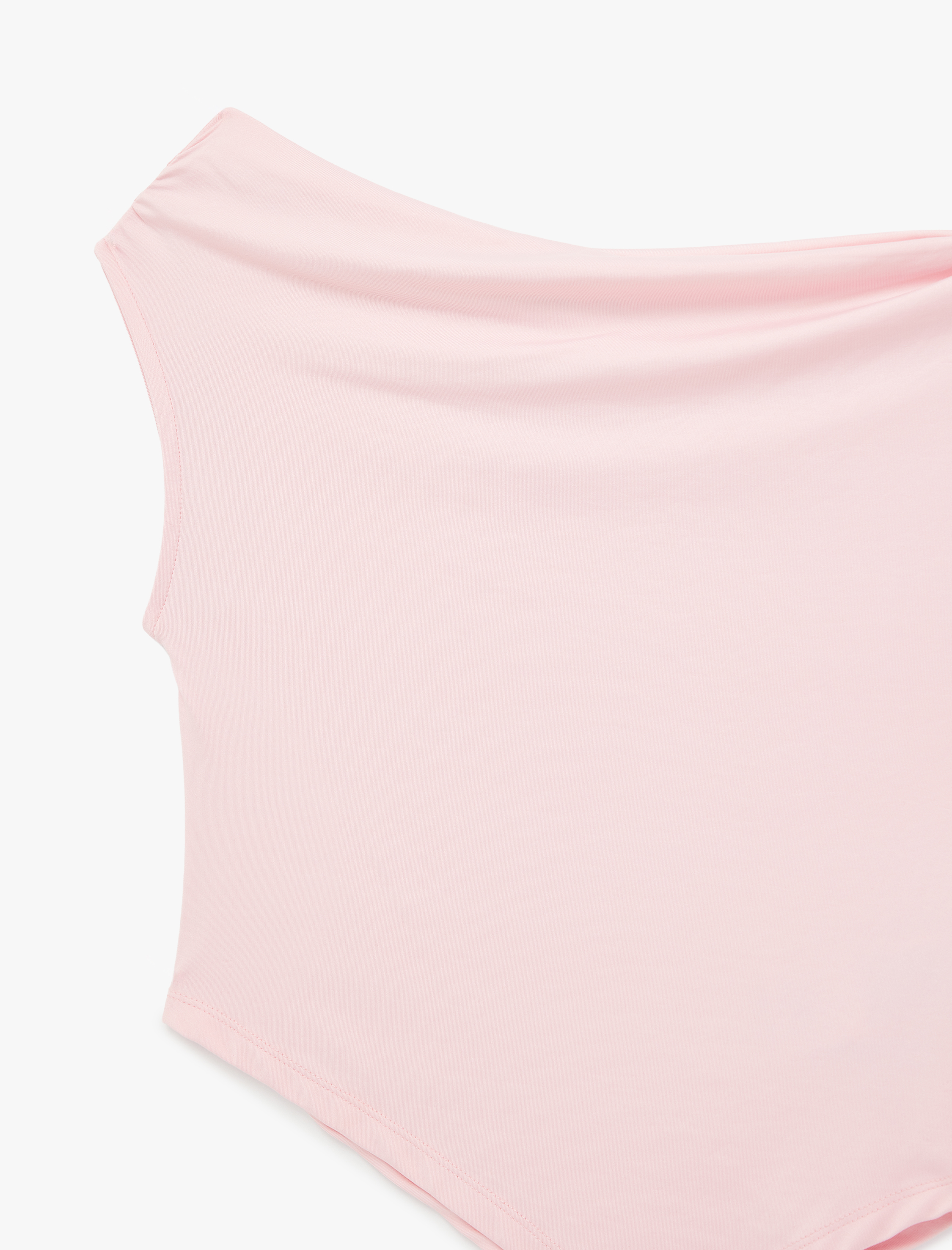   Slim Fit Kolsuz Asimetrik Bluz