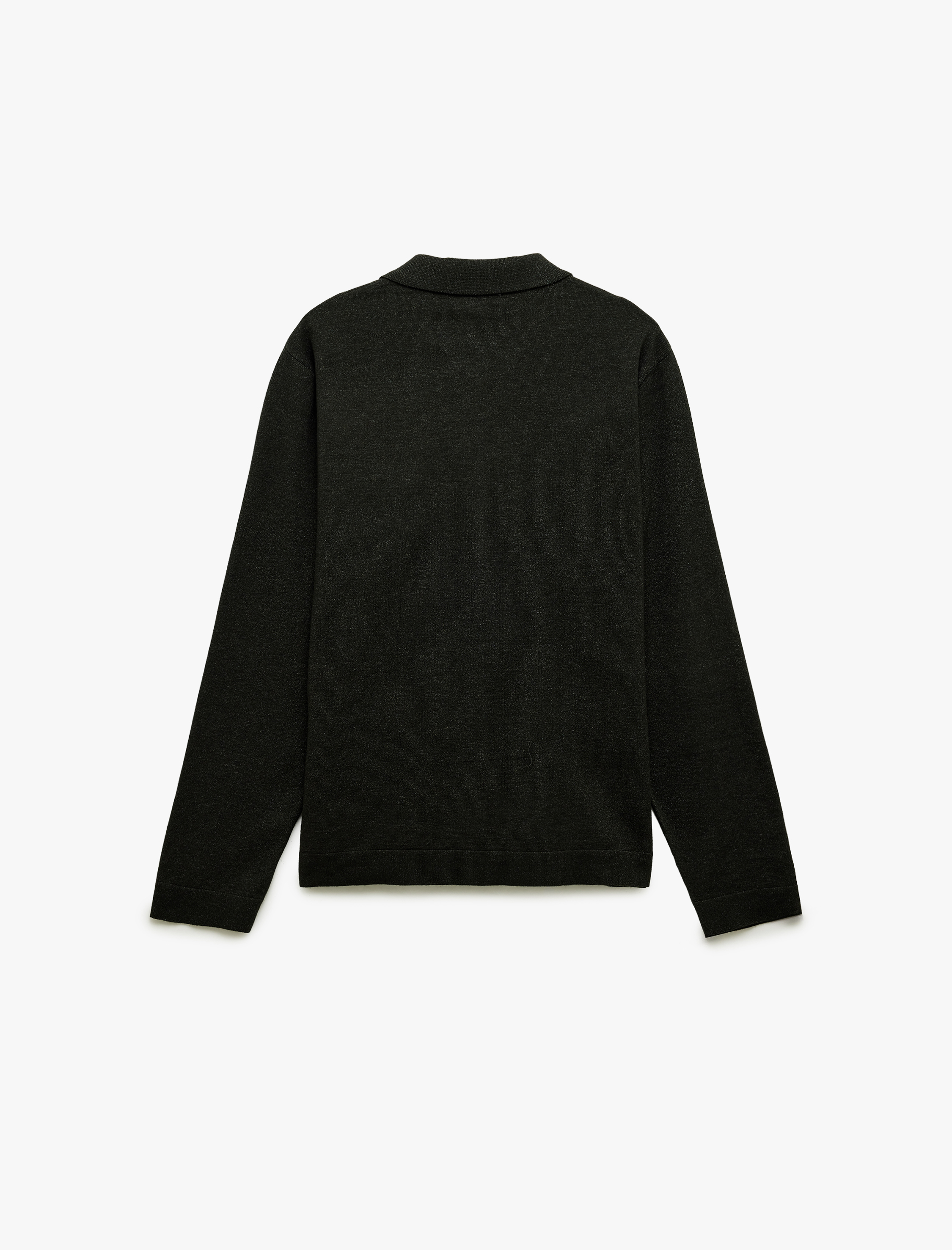   Regular Fit Uzun Kollu Düğmeli Polo Yaka Triko Hırka