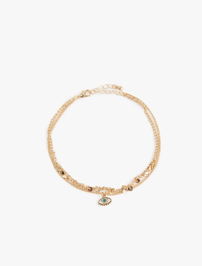 Kadın Göz Detaylı Zincir Bileklik