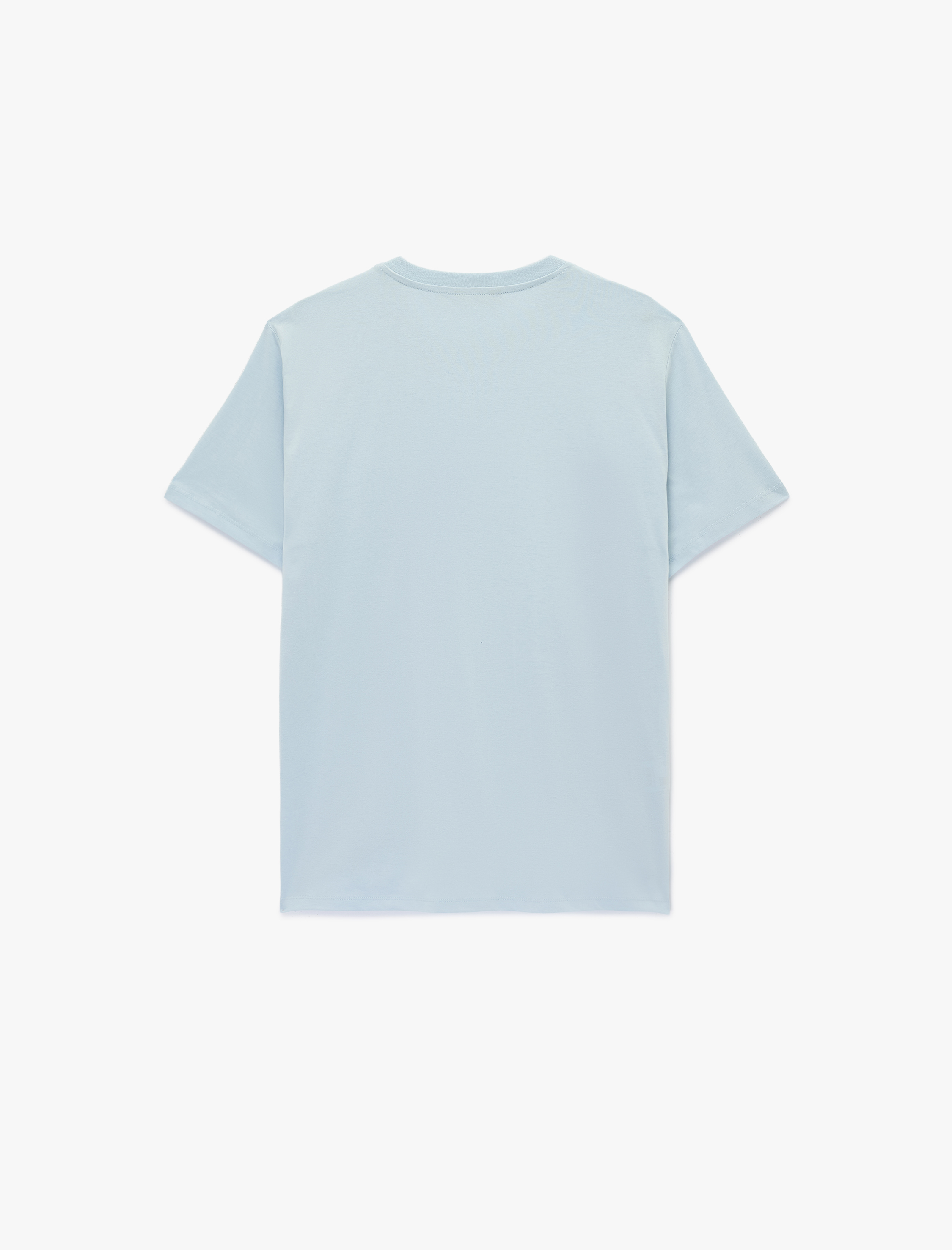   Regular Fit Kısa Kollu Pamuklu Bisiklet Yaka Baskılı Tişört