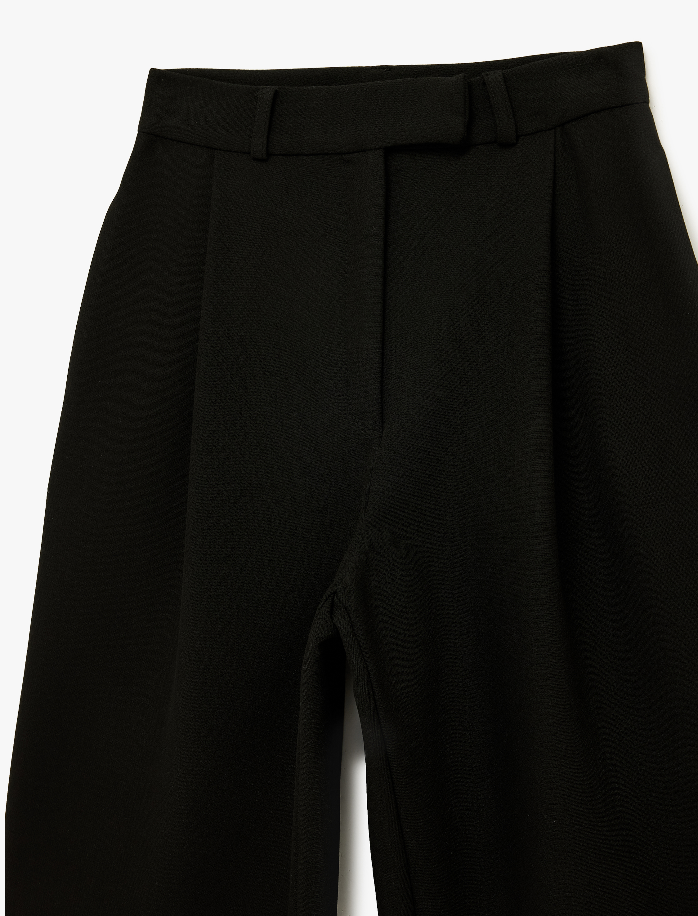   Regular Fit Yüksek Bel Viskon Karışımlı Balon Pantolon