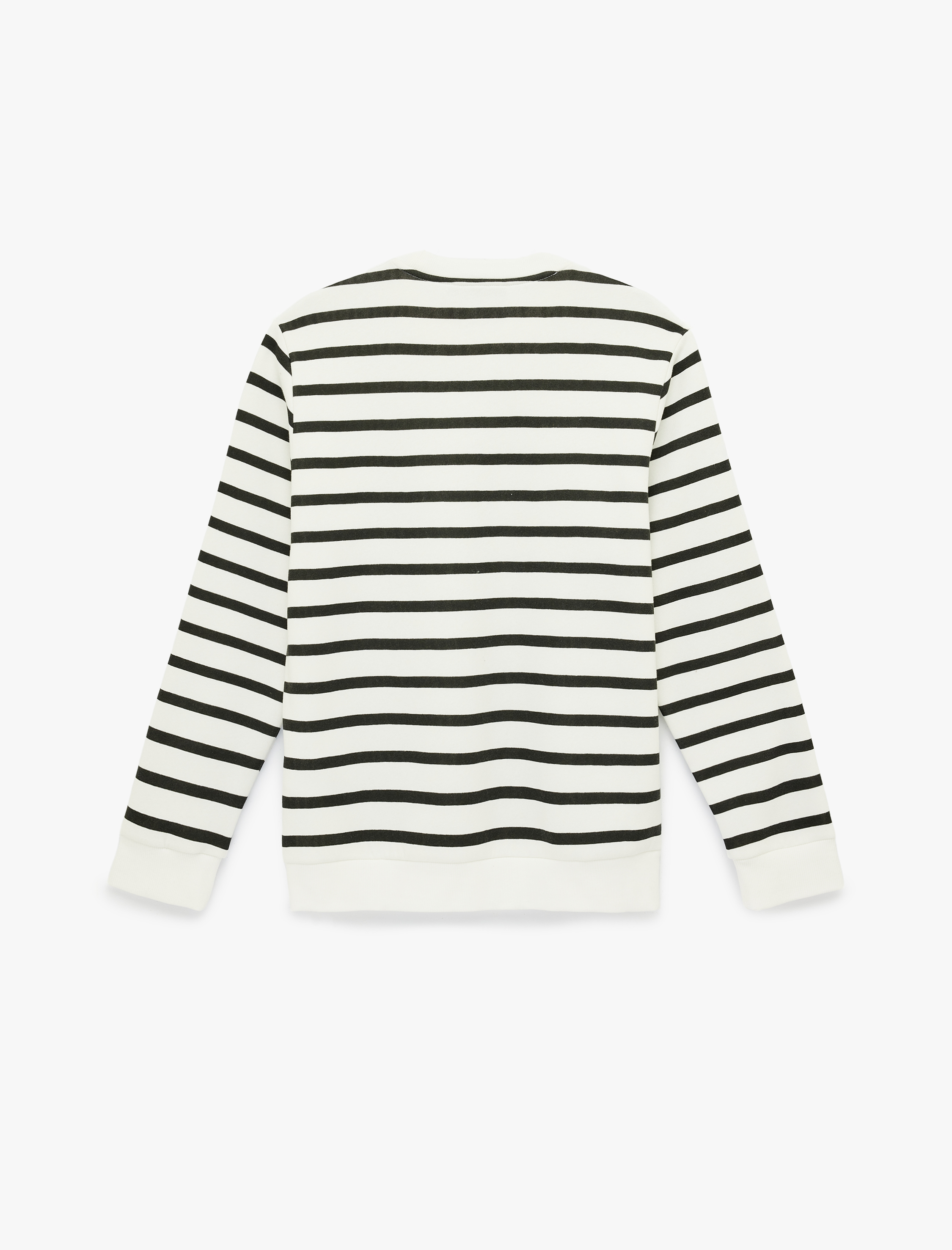   Uzun Kollu Şardonlu Bisiklet Yaka Baskılı Sweatshirt