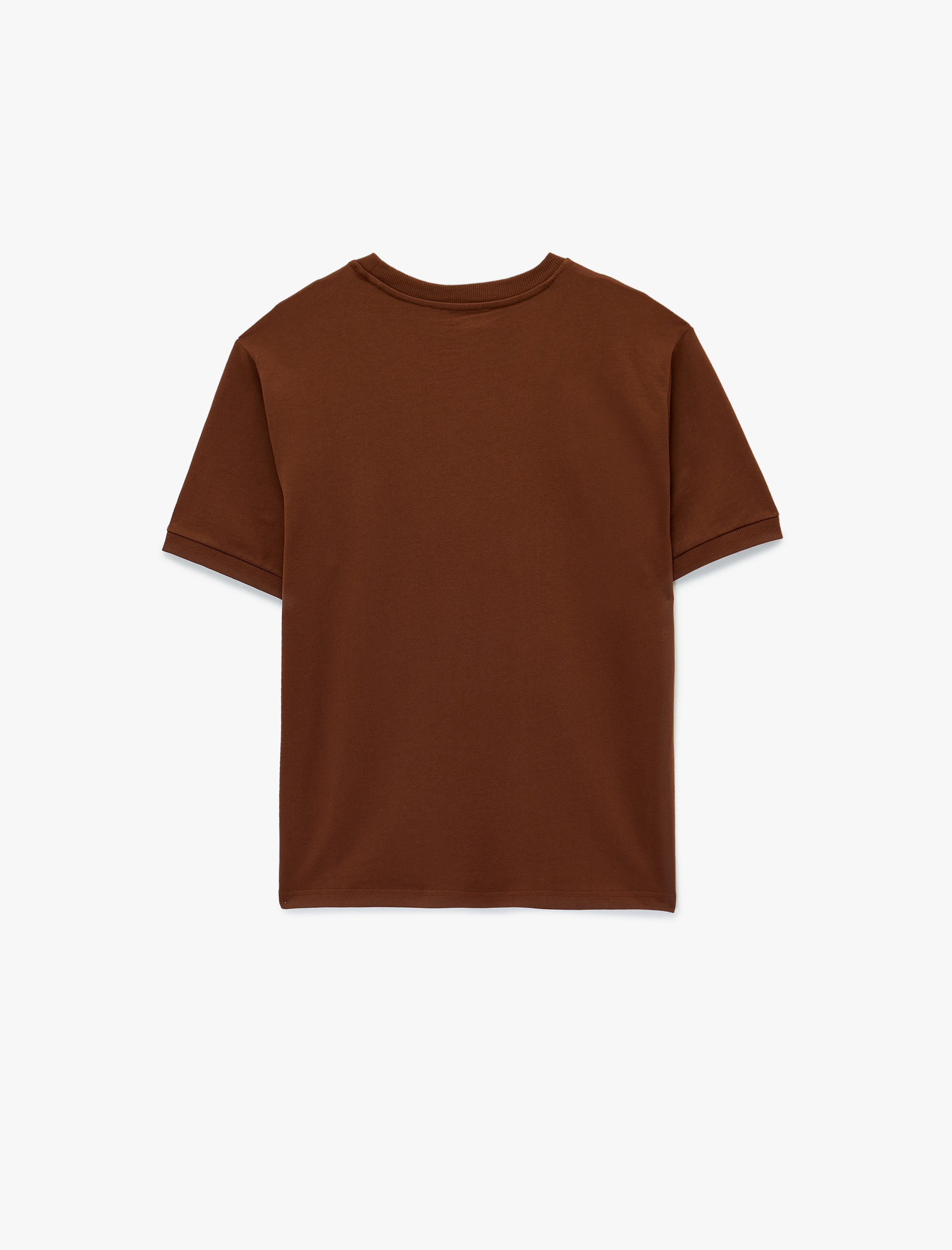   Regular Fit Kısa Kollu Bisiklet Yaka Pamuklu Baskılı Tişört