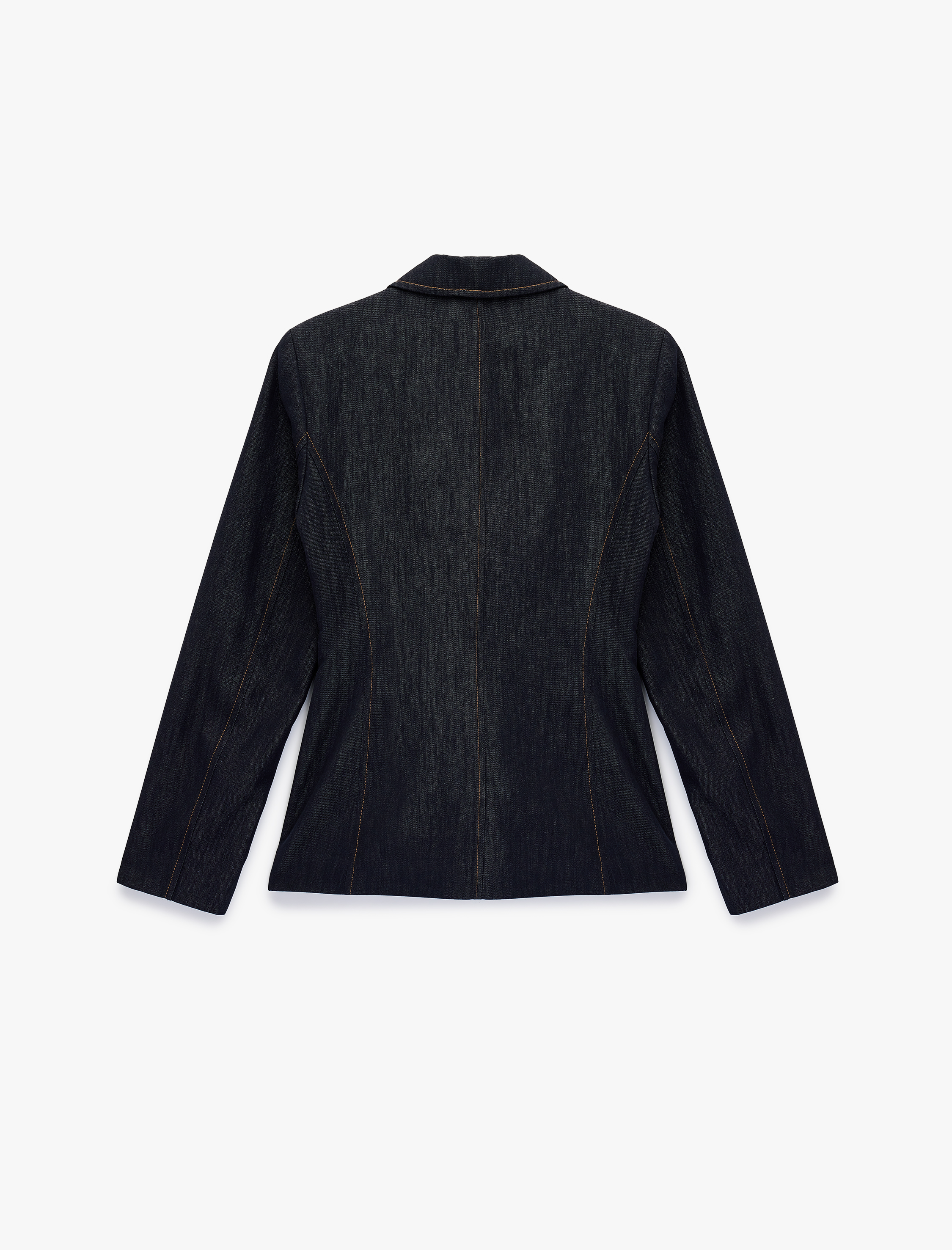   Slim Fit Cepli Uzun Kollu Denim Blazer Ceket