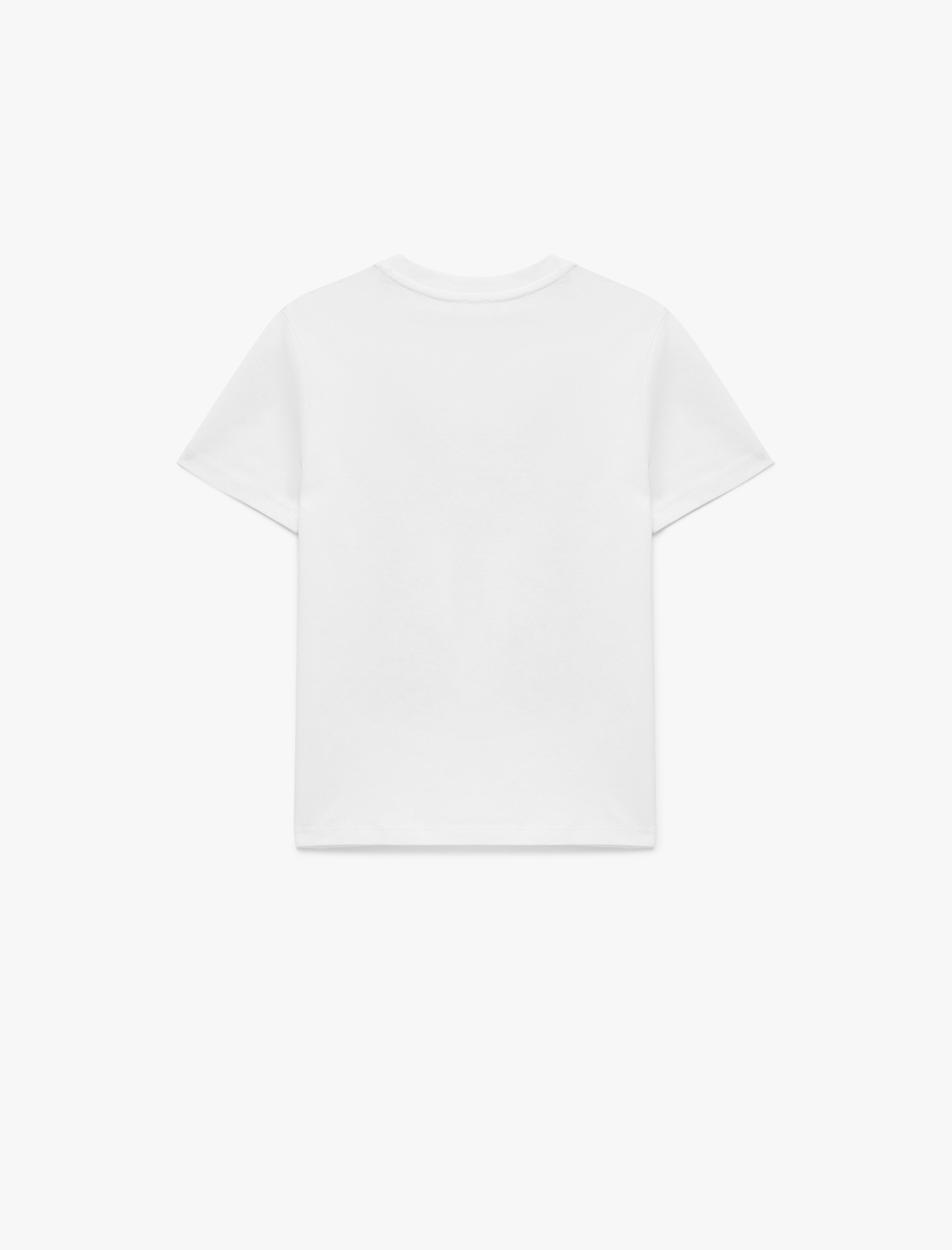  Erkek Çocuk Pamuklu Kısa Kollu Bisiklet Yaka Baskılı Tişört