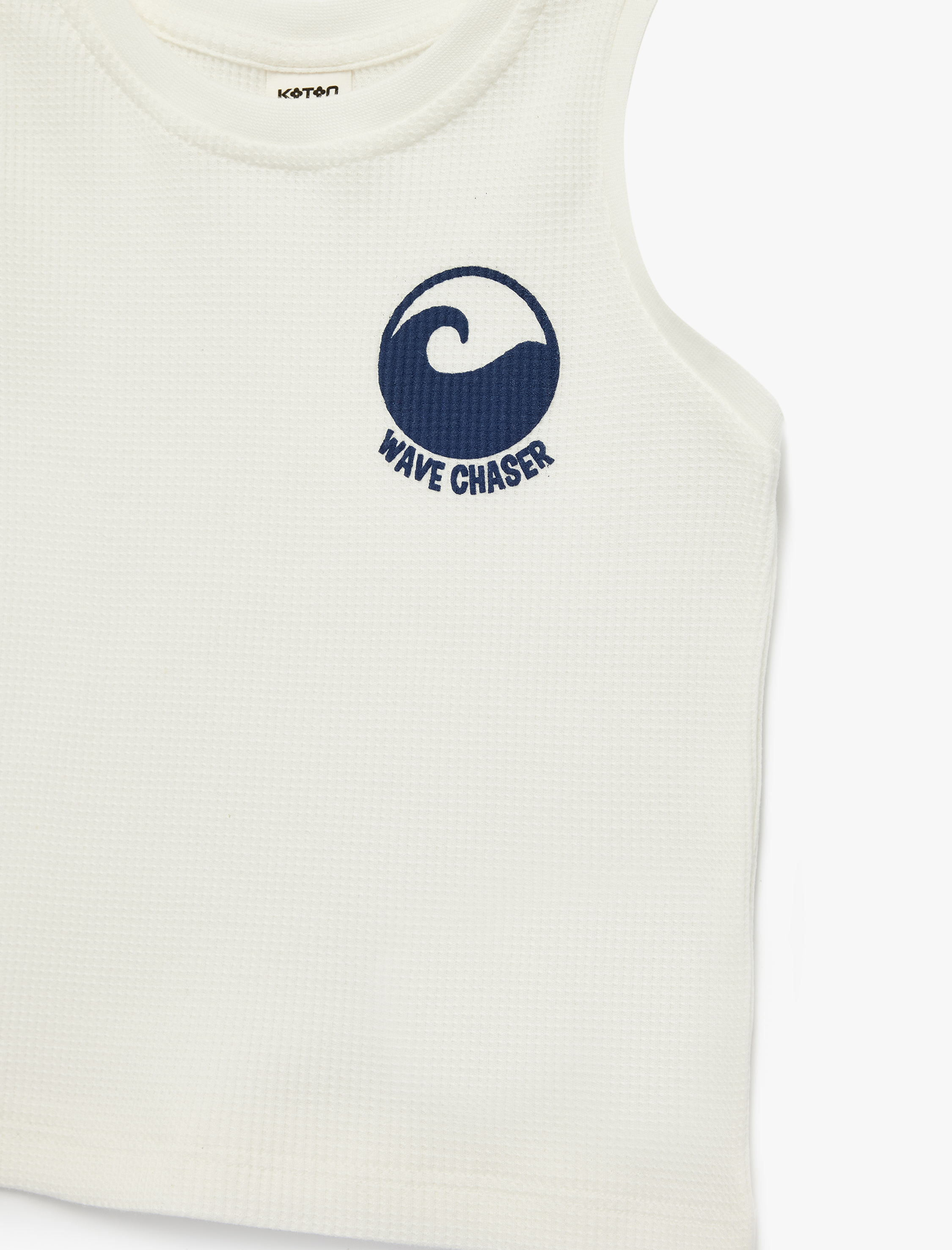  Erkek Bebek Pamuklu Bisiklet Yaka Kolsuz Baskılı Atlet