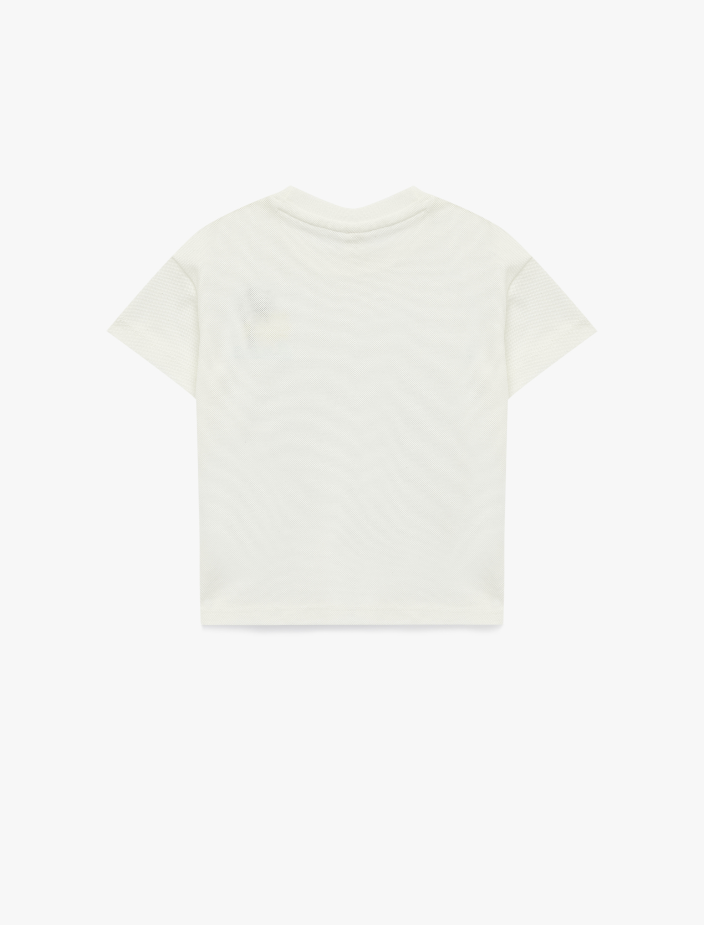  Erkek Bebek Palmiyeli Nakışlı Kısa Kollu Bisiklet Yaka Pamuklu Oversize Tişört