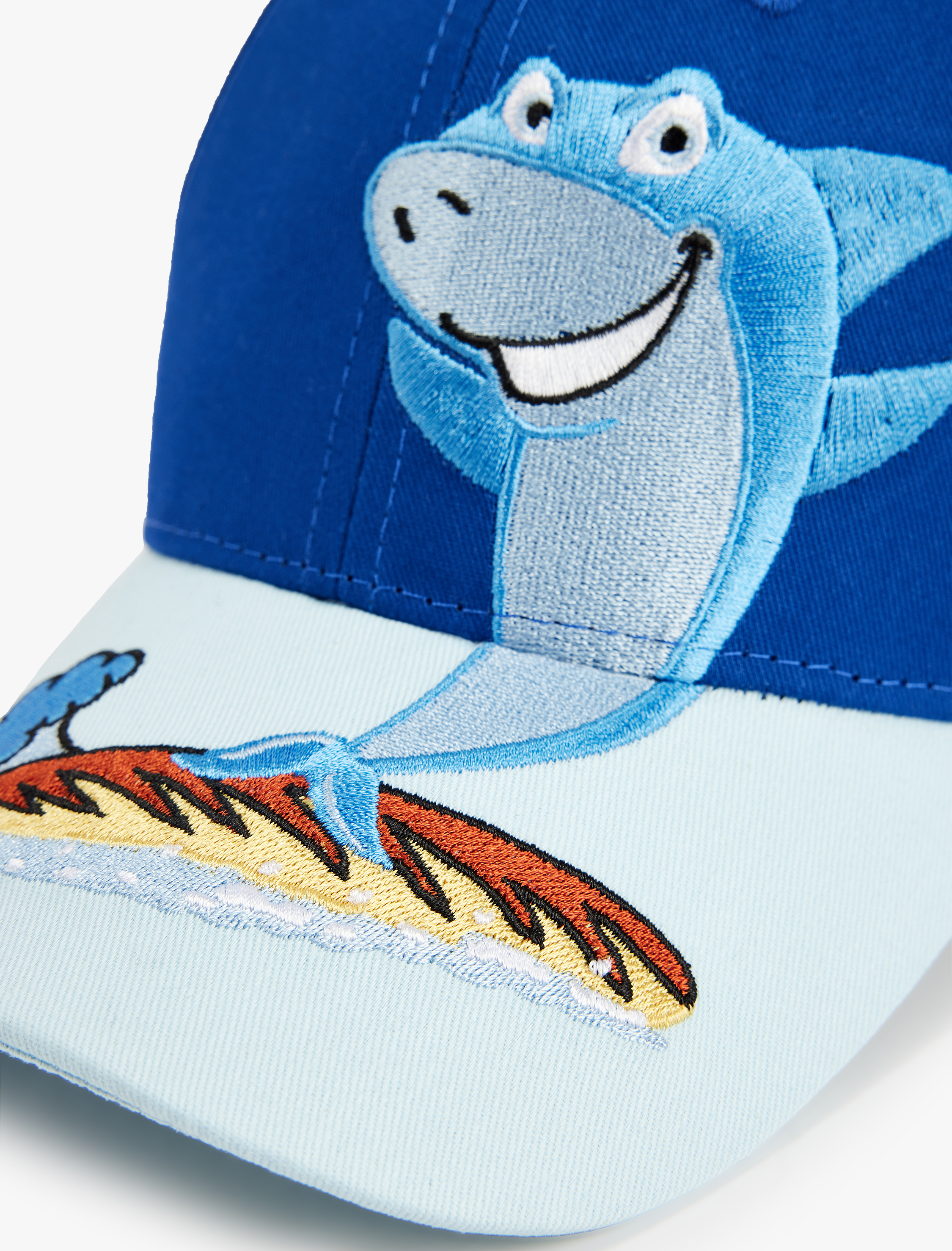  Erkek Çocuk Pamuklu Köpek Balığı Nakış Detaylı Kep Şapka