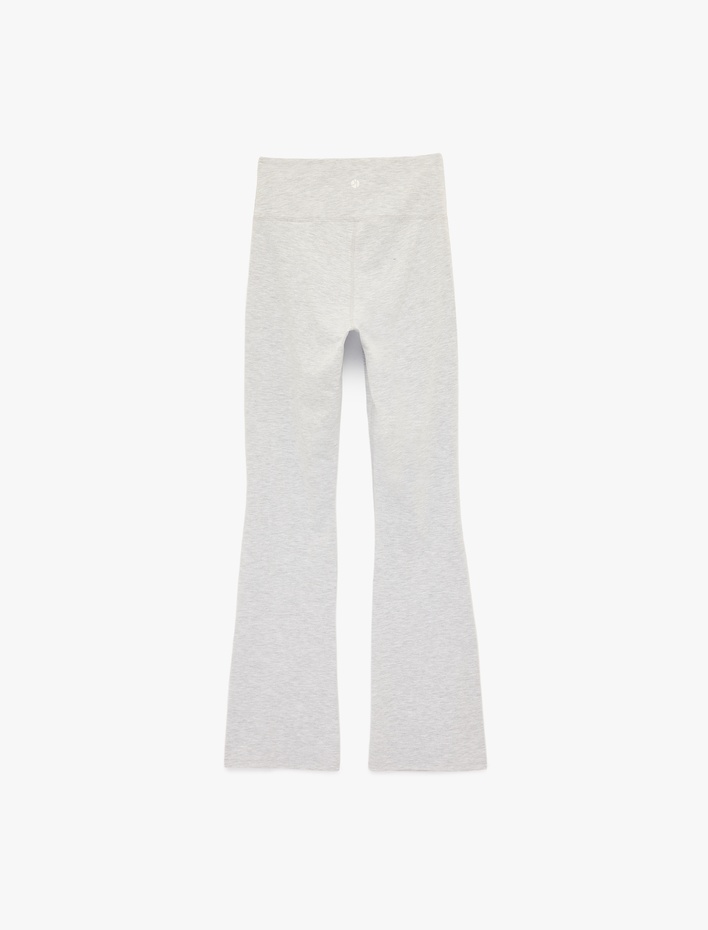  Yüksek Bel Slim Fit İspanyol Paça Spor Tayt