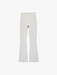 Yüksek Bel Slim Fit İspanyol Paça Spor Tayt