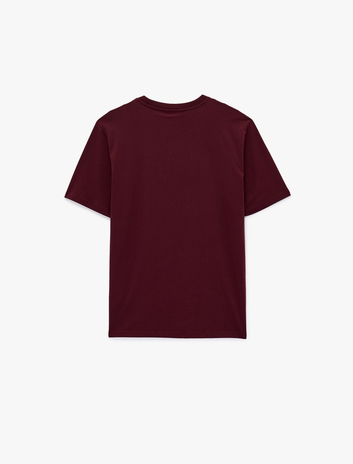  Regular Fit Kısa Kollu Bisiklet Yaka Pamuklu Baskılı Tişört