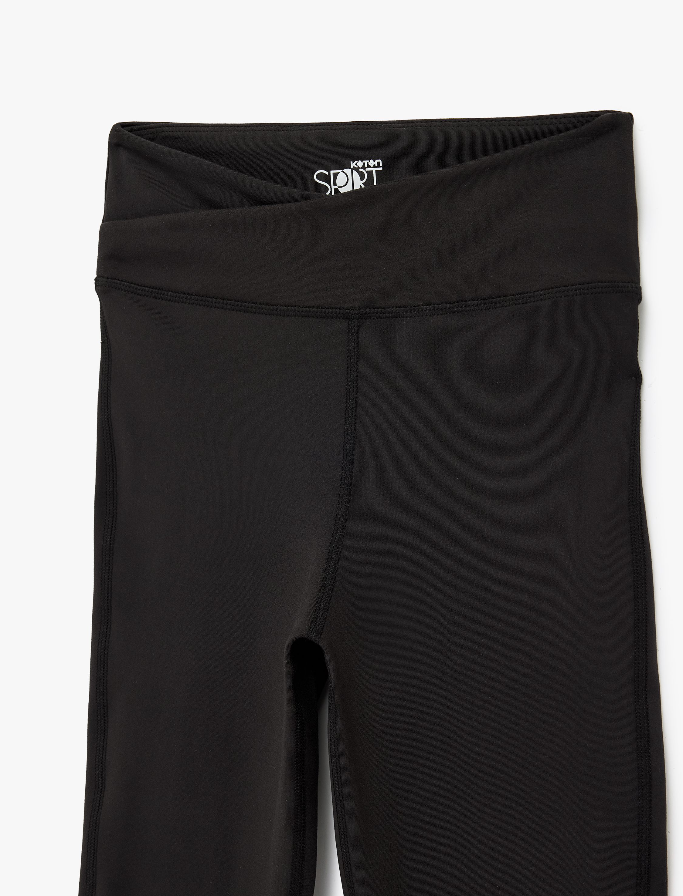   İspanyol Paça Kat Detaylı Slim Fit Spor Tayt