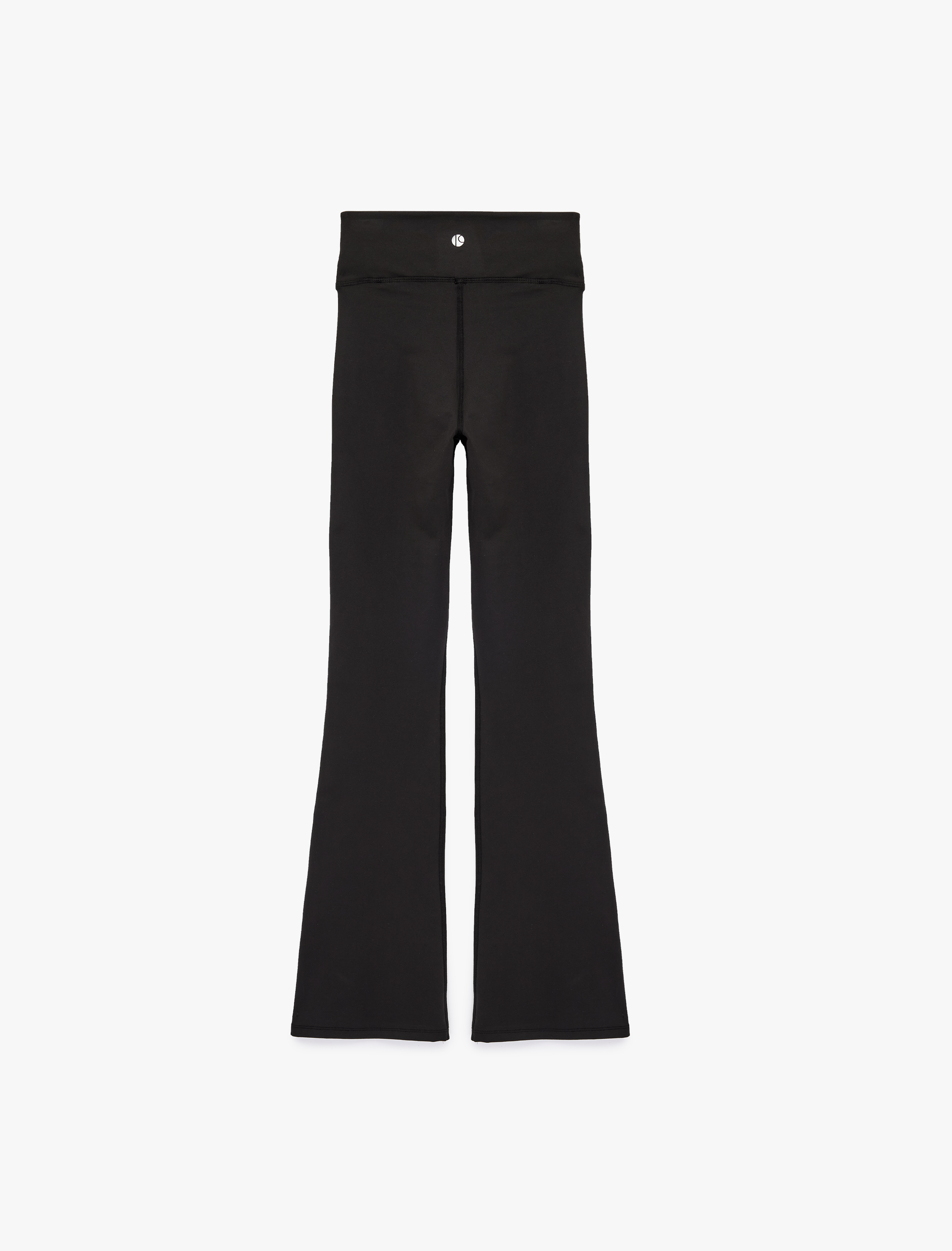   İspanyol Paça Kat Detaylı Slim Fit Spor Tayt