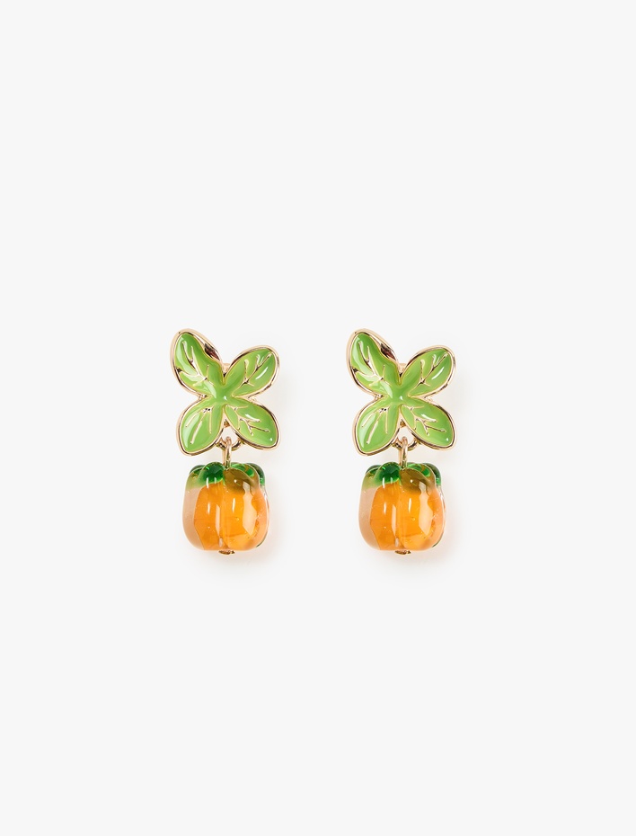 Kadın Çok Renkli Sallantılı Meyve Küpe