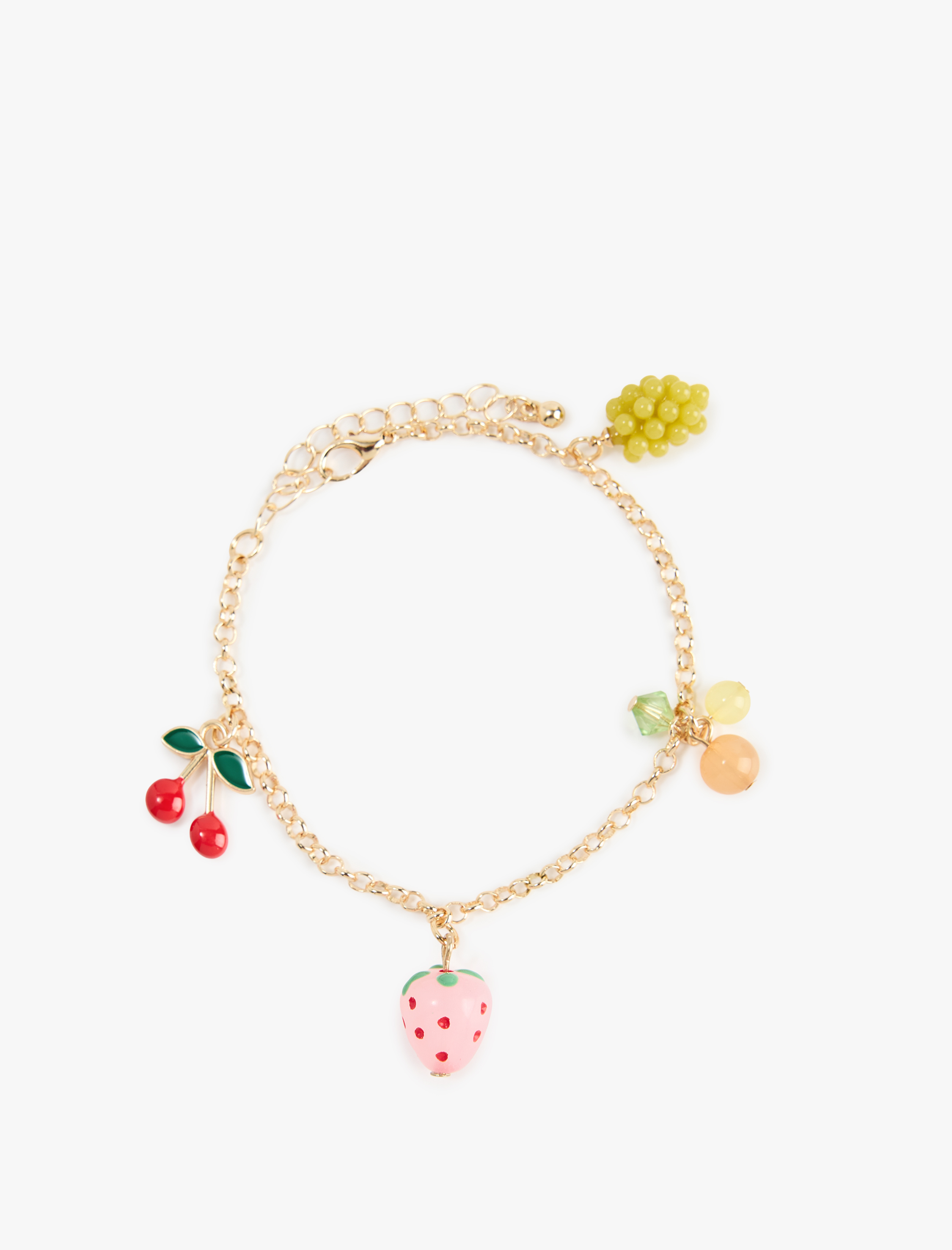  Kadın Meyve Detaylı Sallantılı Zincir Bileklik