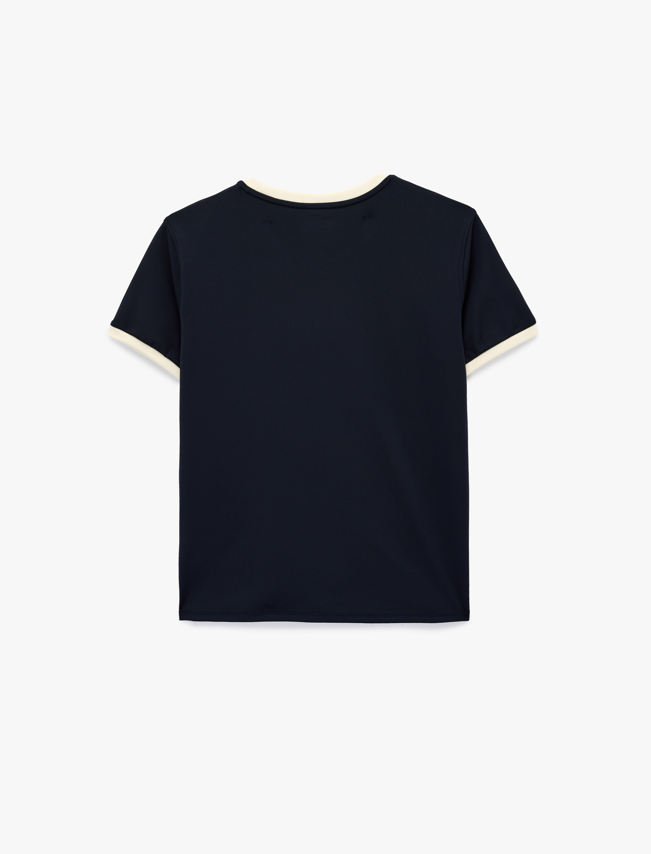   Biyeli Baskılı Rahat Kalıp Kısa Kollu Bisiklet Yaka Spor Tişört