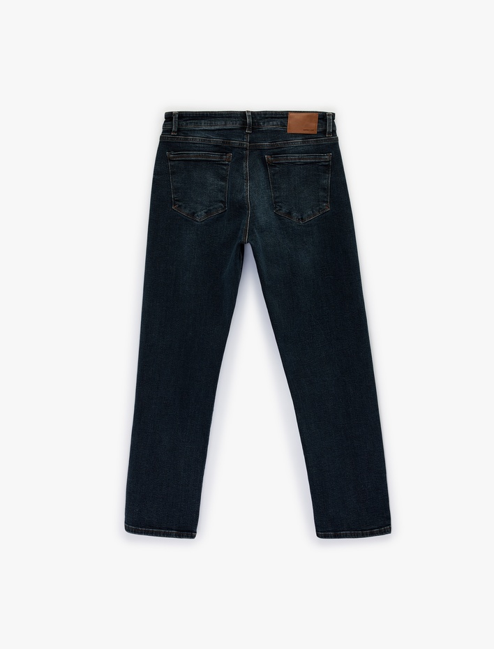  Normal Bel Cepli Straight Fit Jean Pantolon - Mark Jean