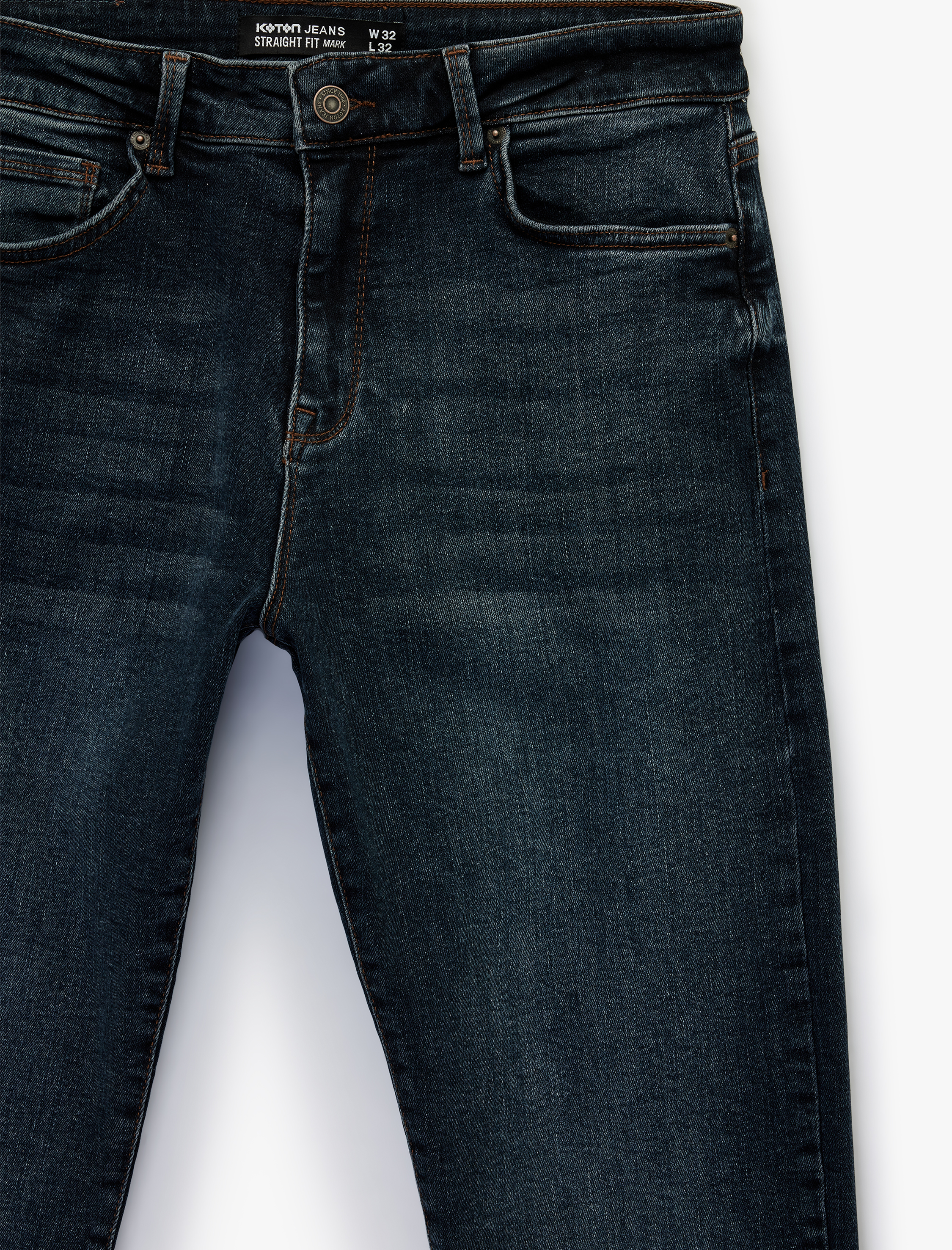   Normal Bel Cepli Straight Fit Jean Pantolon - Mark Jean