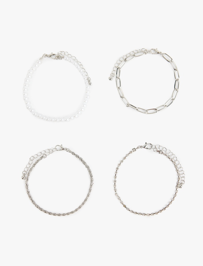 Kadın 4'lü Zincir Bileklik Seti