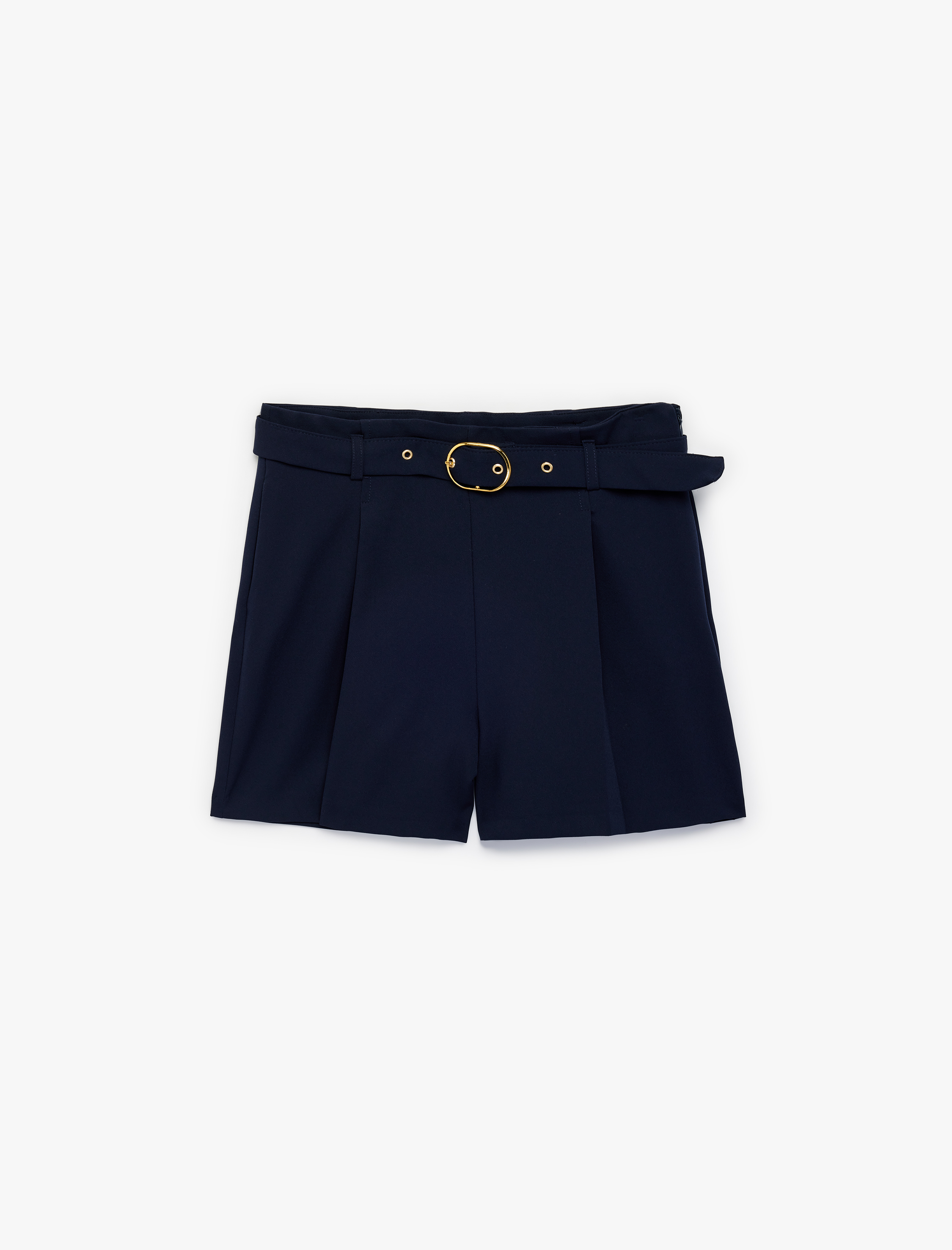  Kız Çocuk Beli Ayarlanabilir Lastikli A Kesim Kemerli Şort