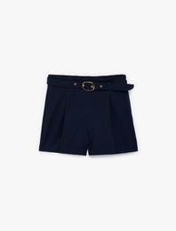 Beli Ayarlanabilir Lastikli A Kesim Kemerli Şort