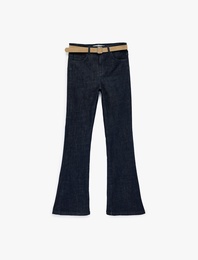 Dar Kesim İspanyol Paça Jean Pantolon - Flare Jeans