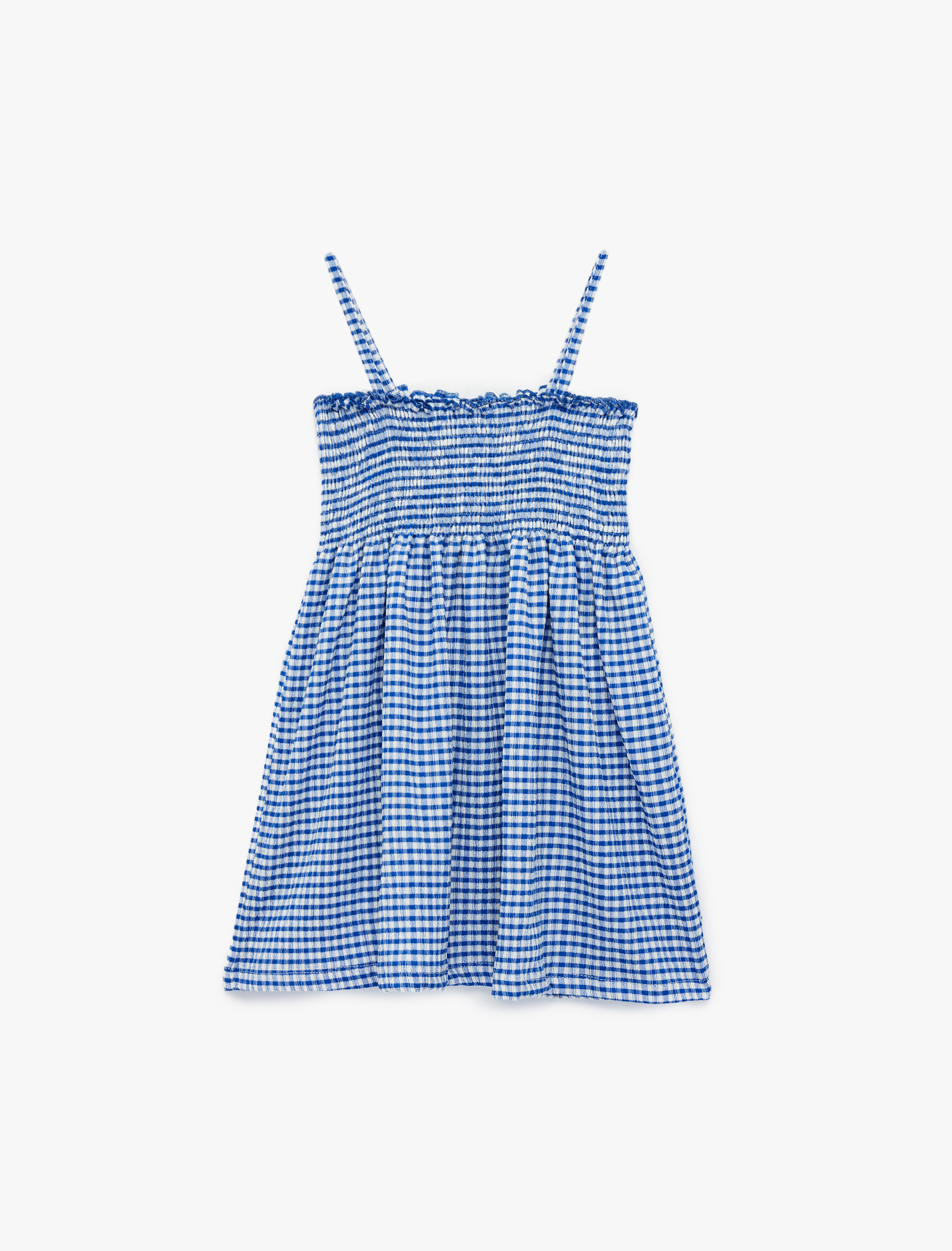  Kız Bebek Gipeli A Kesim Pötikareli Askılı Elbise