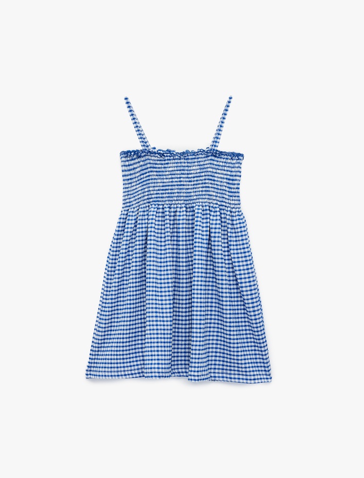 Kız Bebek Gipeli A Kesim Pötikareli Askılı Elbise