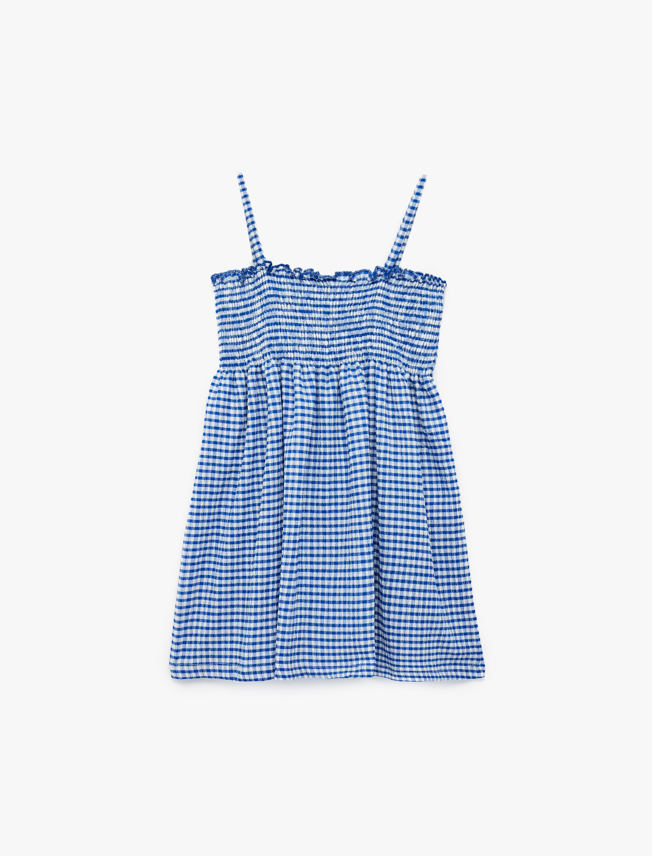  Kız Bebek Gipeli A Kesim Pötikareli Askılı Elbise