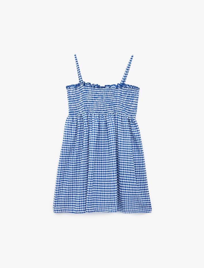 Kız Bebek Gipeli A Kesim Pötikareli Askılı Elbise