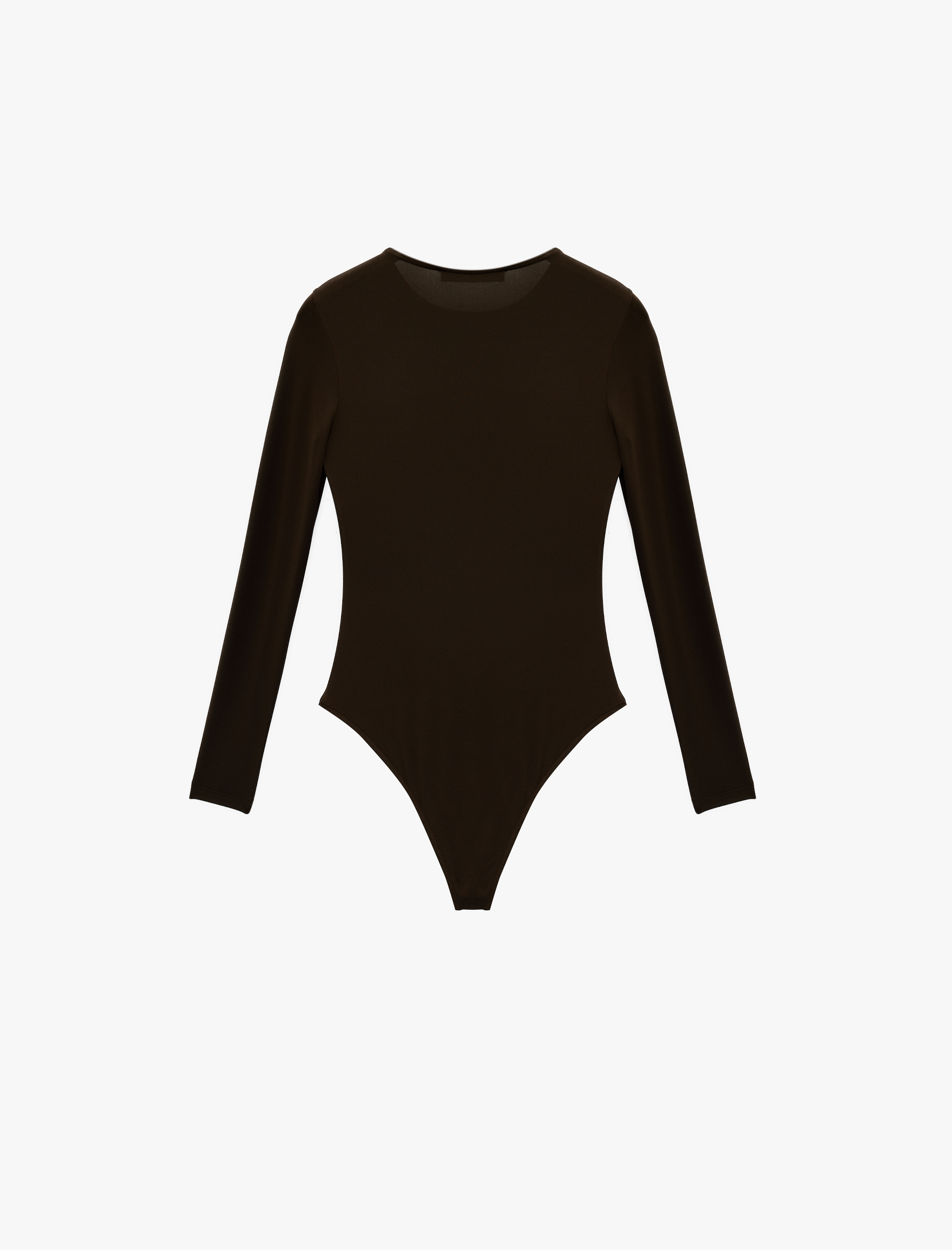   Uzun Kollu Bisiklet Yaka Slim Fit Bodysuit