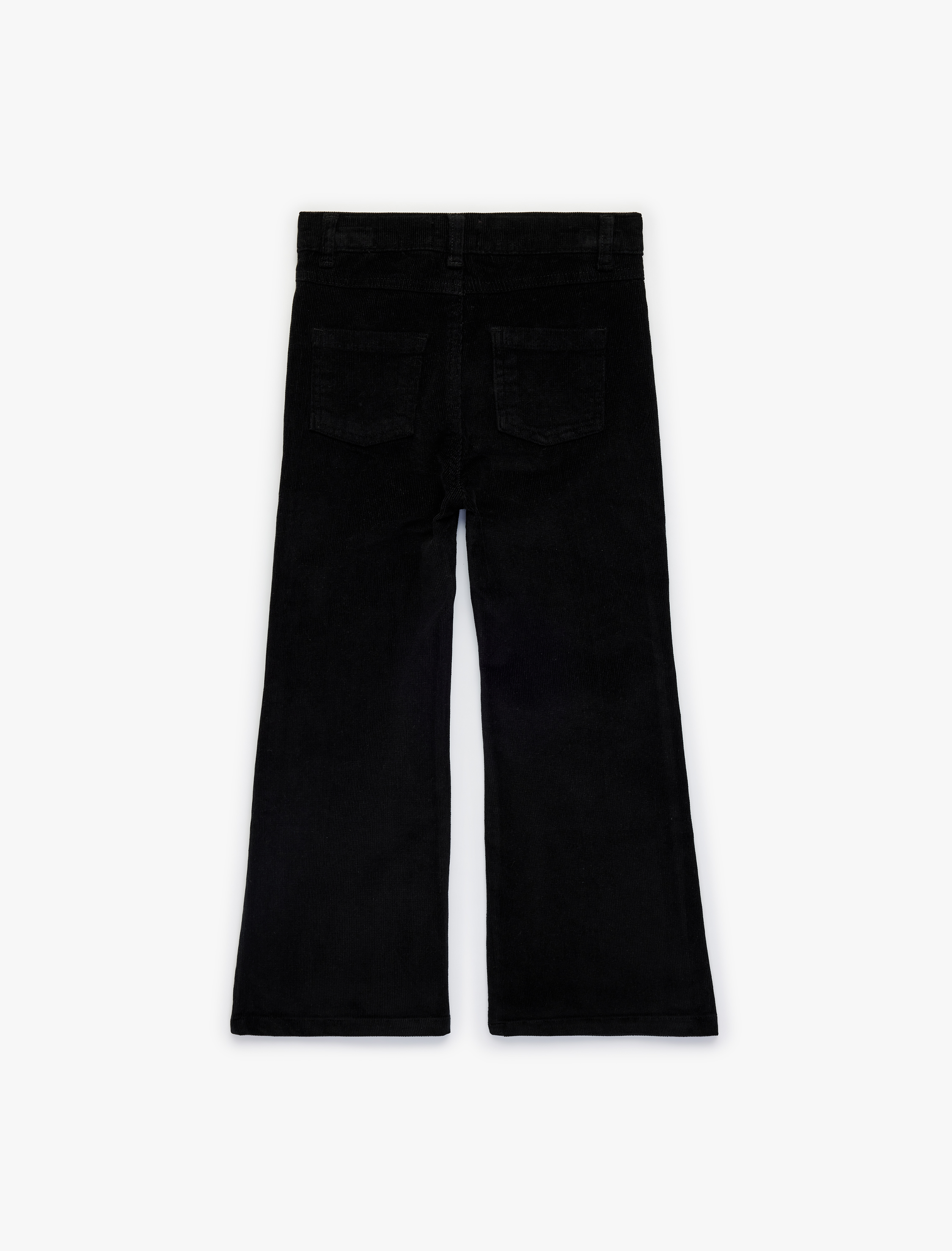  Kız Çocuk Pamuklu Beli Ayarlanabilir Lastikli İspanyol Paça Pantolon