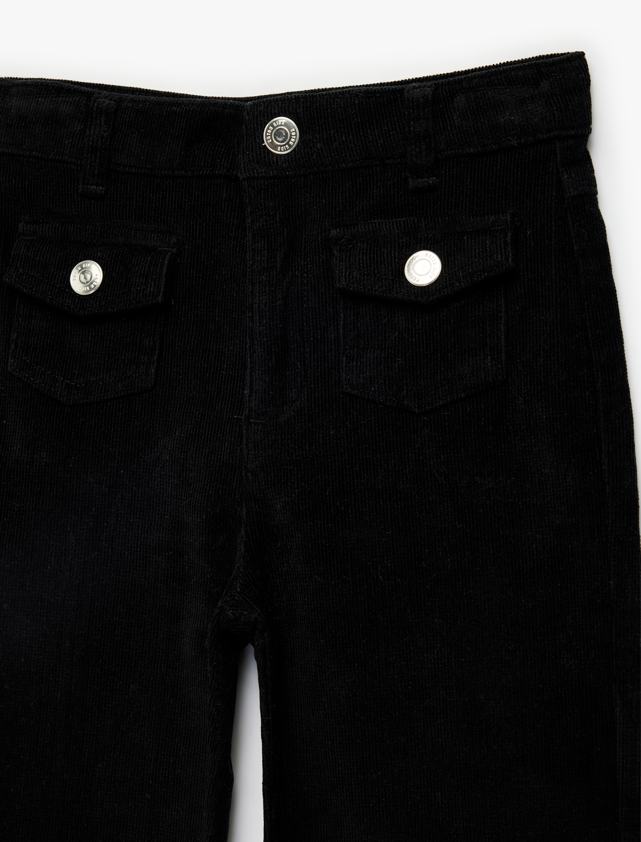  Kız Çocuk Pamuklu Beli Ayarlanabilir Lastikli İspanyol Paça Pantolon