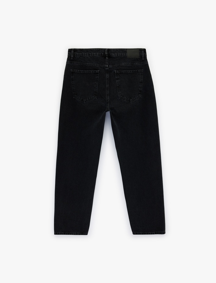  Pamuklu Normal Bel Vintage Straight Fit Jean Pantolon
