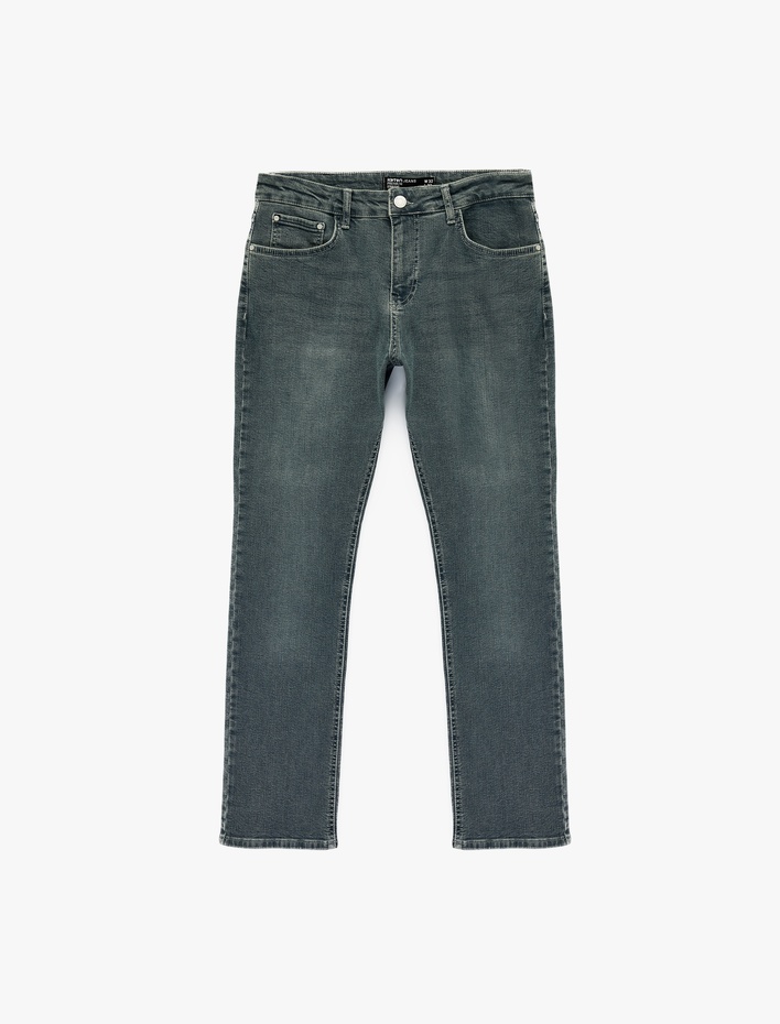  Normal Bel Düz Paça Pamuklu Straight Fit Jean Pantolon - Mark Jean