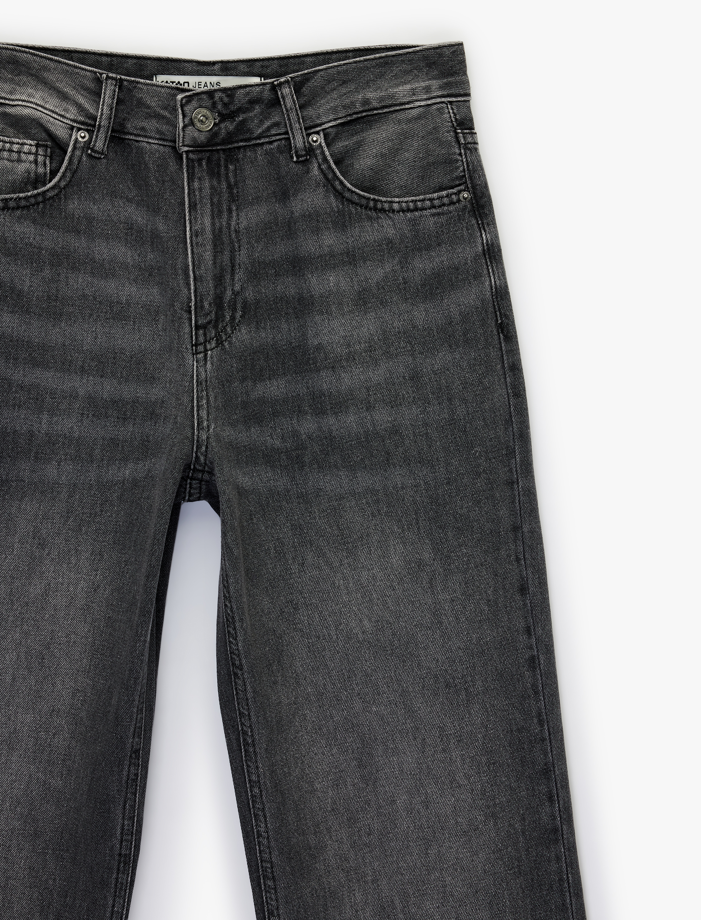   Normal Bel Düz Paça Jean Pantolon - Straight Fit Jean