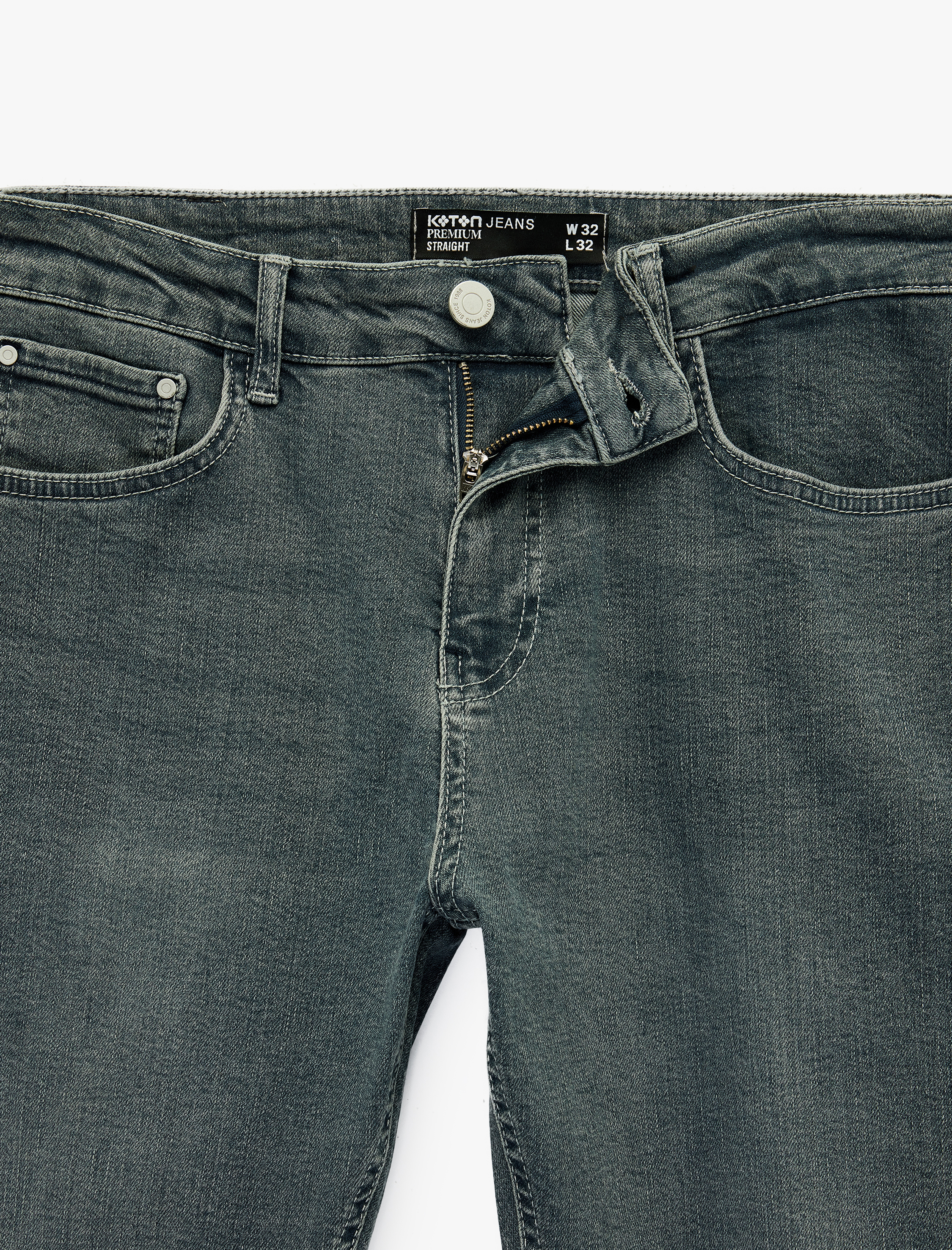   Normal Bel Düz Paça Pamuklu Straight Fit Jean Pantolon - Mark Jean