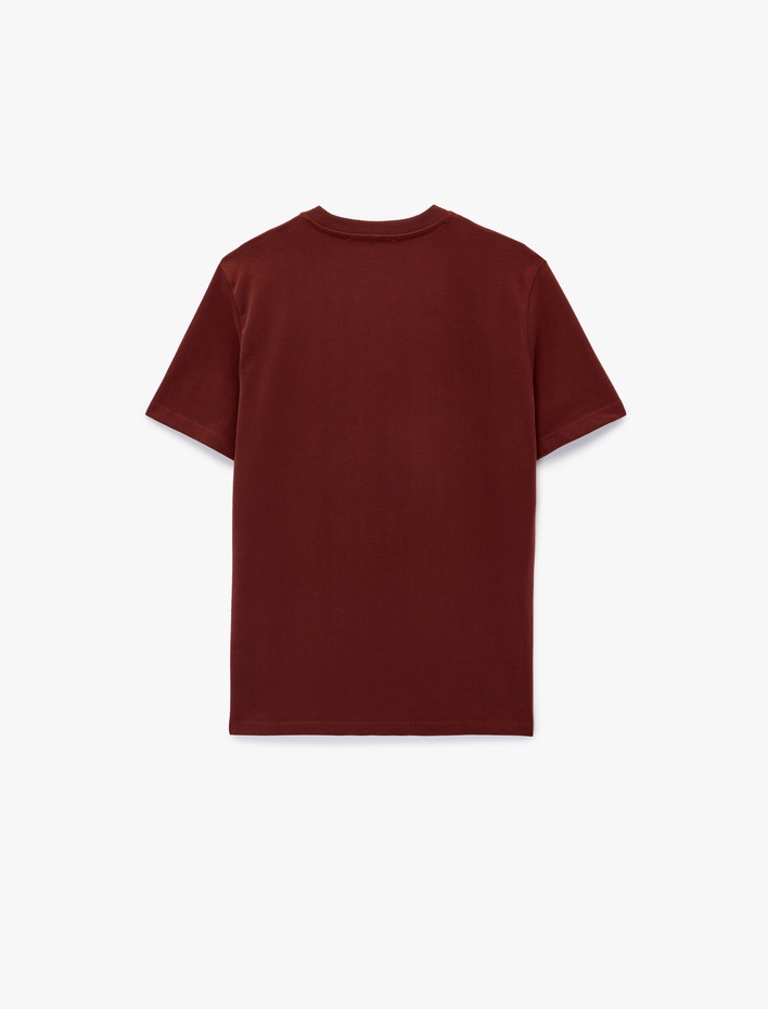  Pamuklu Regular Fit Kısa Kollu Basic Bisiklet Yaka Tişört