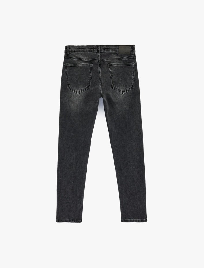  Normal Bel Pamuklu 5 Cepli Slim Fit Jean Pantolon - Brad Jean