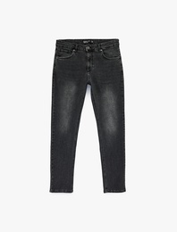 Normal Bel Pamuklu 5 Cepli Slim Fit Jean Pantolon - Brad Jean