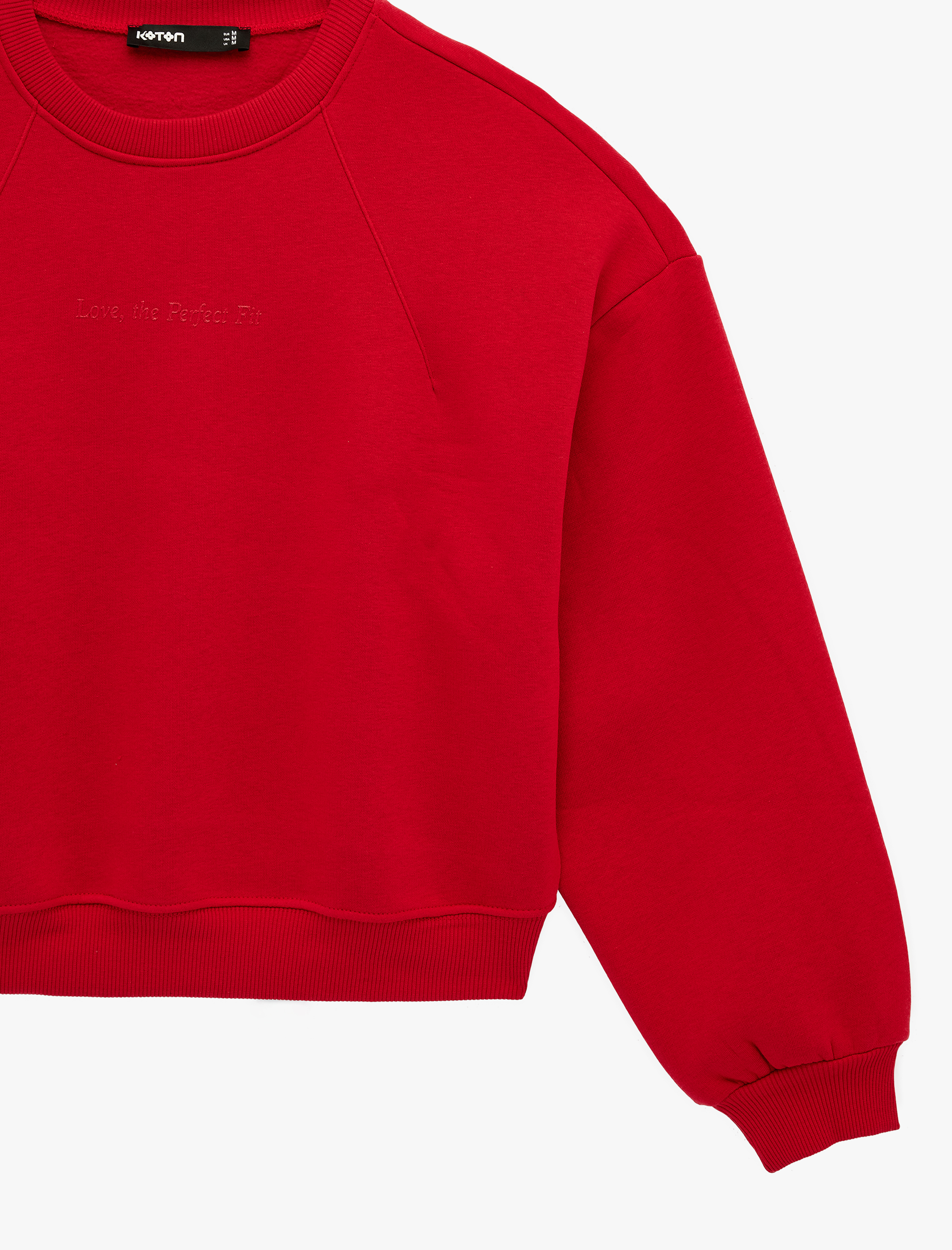   Şardonlu Baskılı Uzun Kollu Bisiklet Yaka Sweatshirt