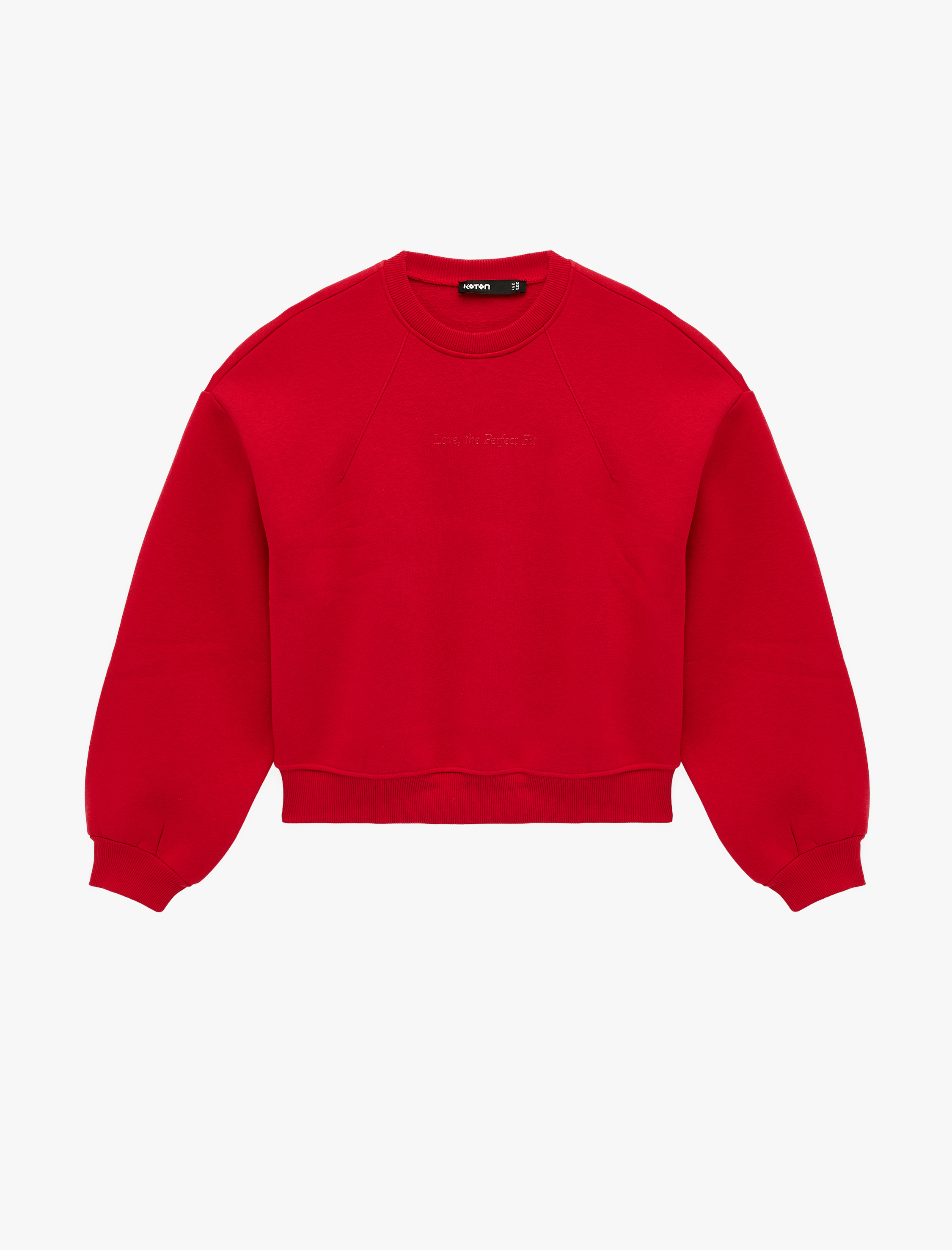   Şardonlu Baskılı Uzun Kollu Bisiklet Yaka Sweatshirt