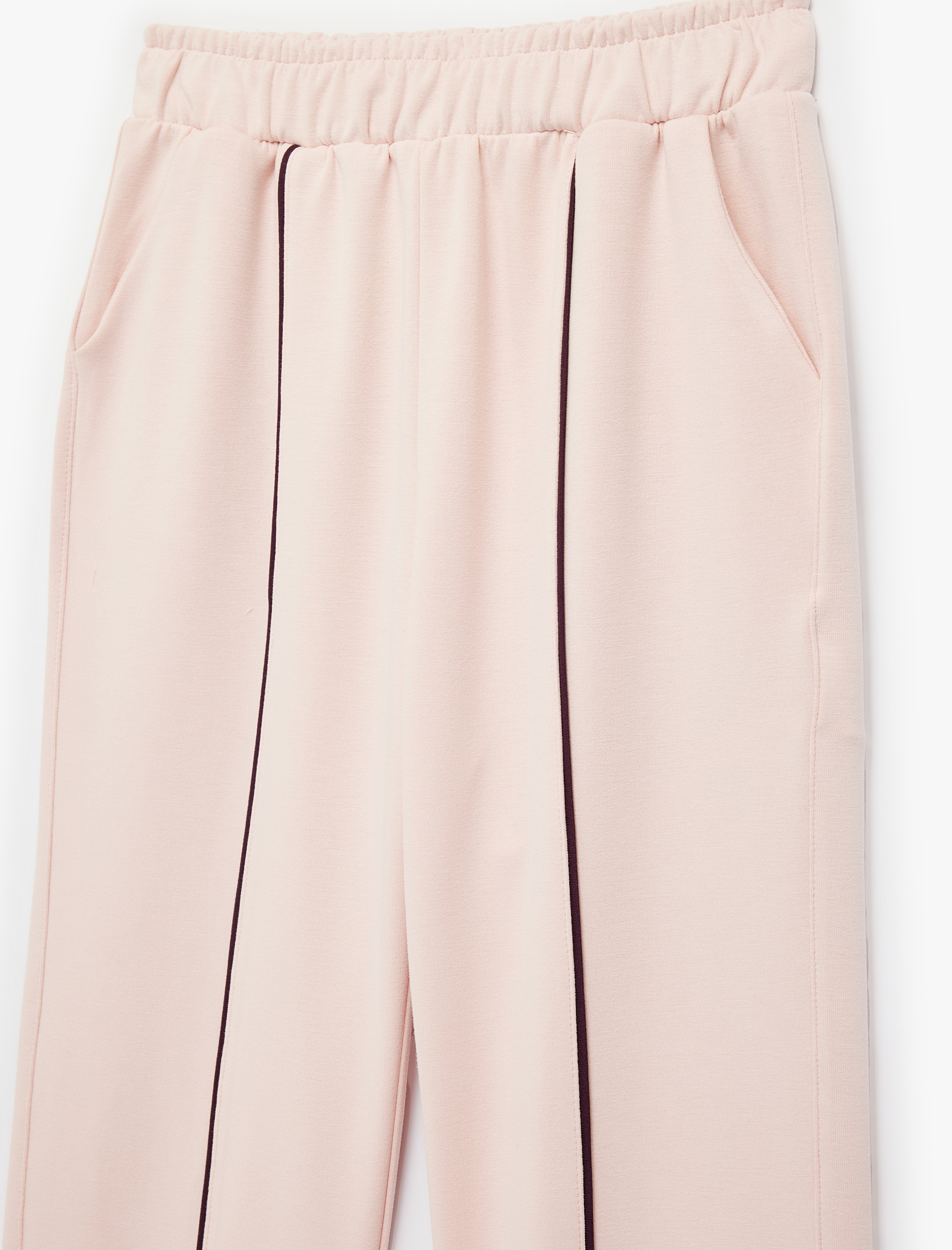  Kız Çocuk Viskon Karışımlı Cep Detaylı Biyeli Jogger Pantolon