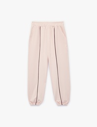 Viskon Karışımlı Cep Detaylı Biyeli Jogger Pantolon