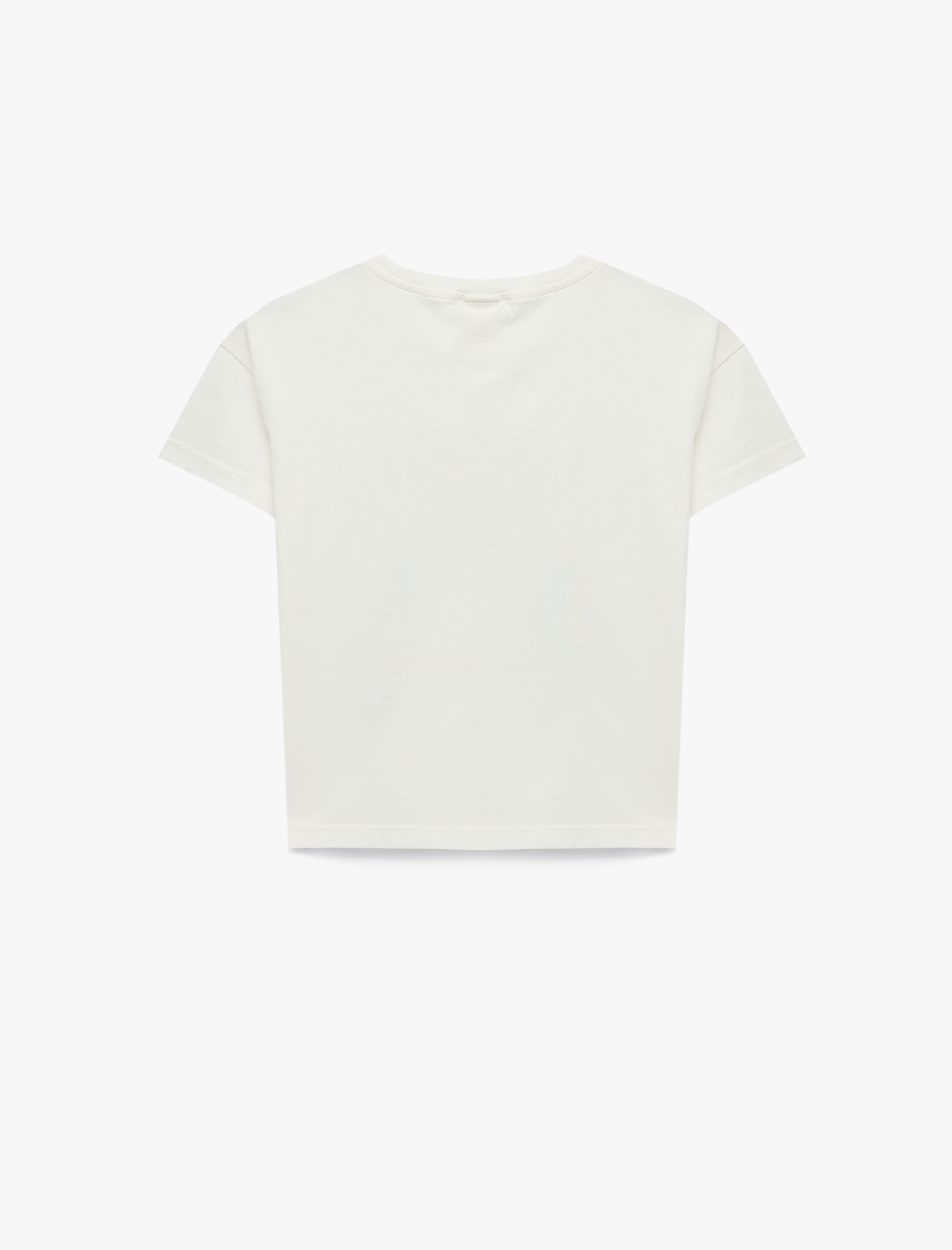  Kız Bebek Kısa Kollu Bisiklet Yaka Pamuklu Unicorn Baskılı Tişört