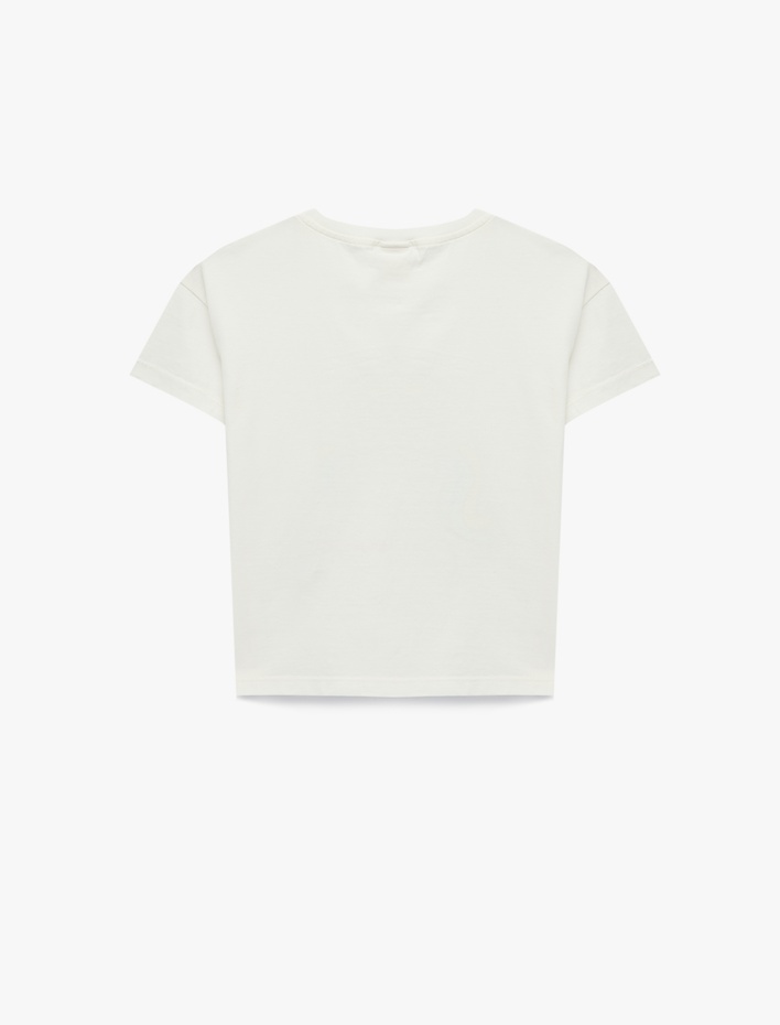 Erkek Bebek Araba Baskılı Kısa Kollu Bisiklet Yaka Pamuklu Tişört