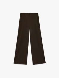 Regular Fit Düz Geniş Paça Pantolon