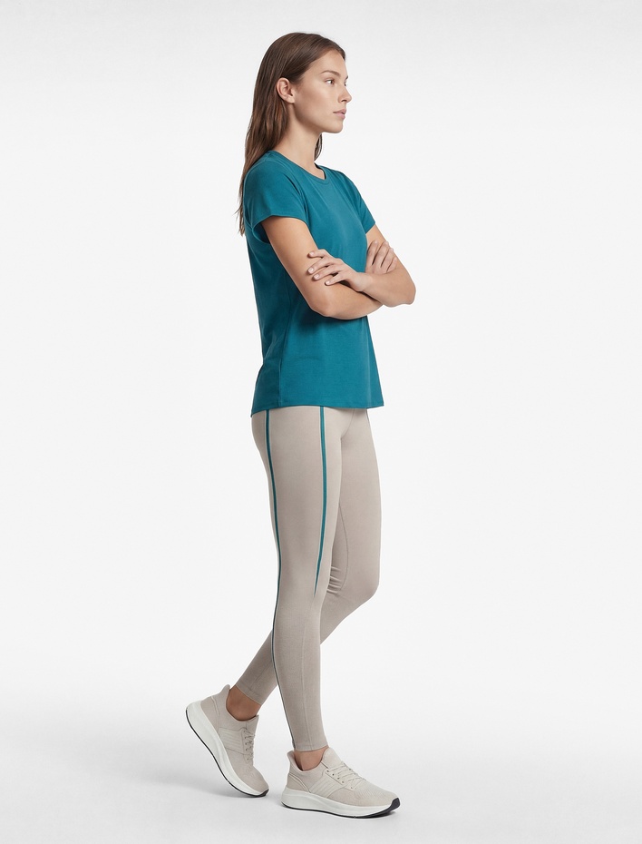  Rahat Kalıp Kısa Kollu Bisiklet Yaka Spor Tişört