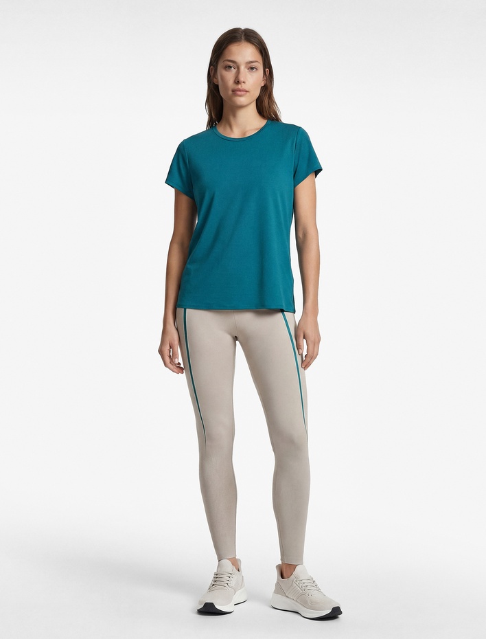  Rahat Kalıp Kısa Kollu Bisiklet Yaka Spor Tişört